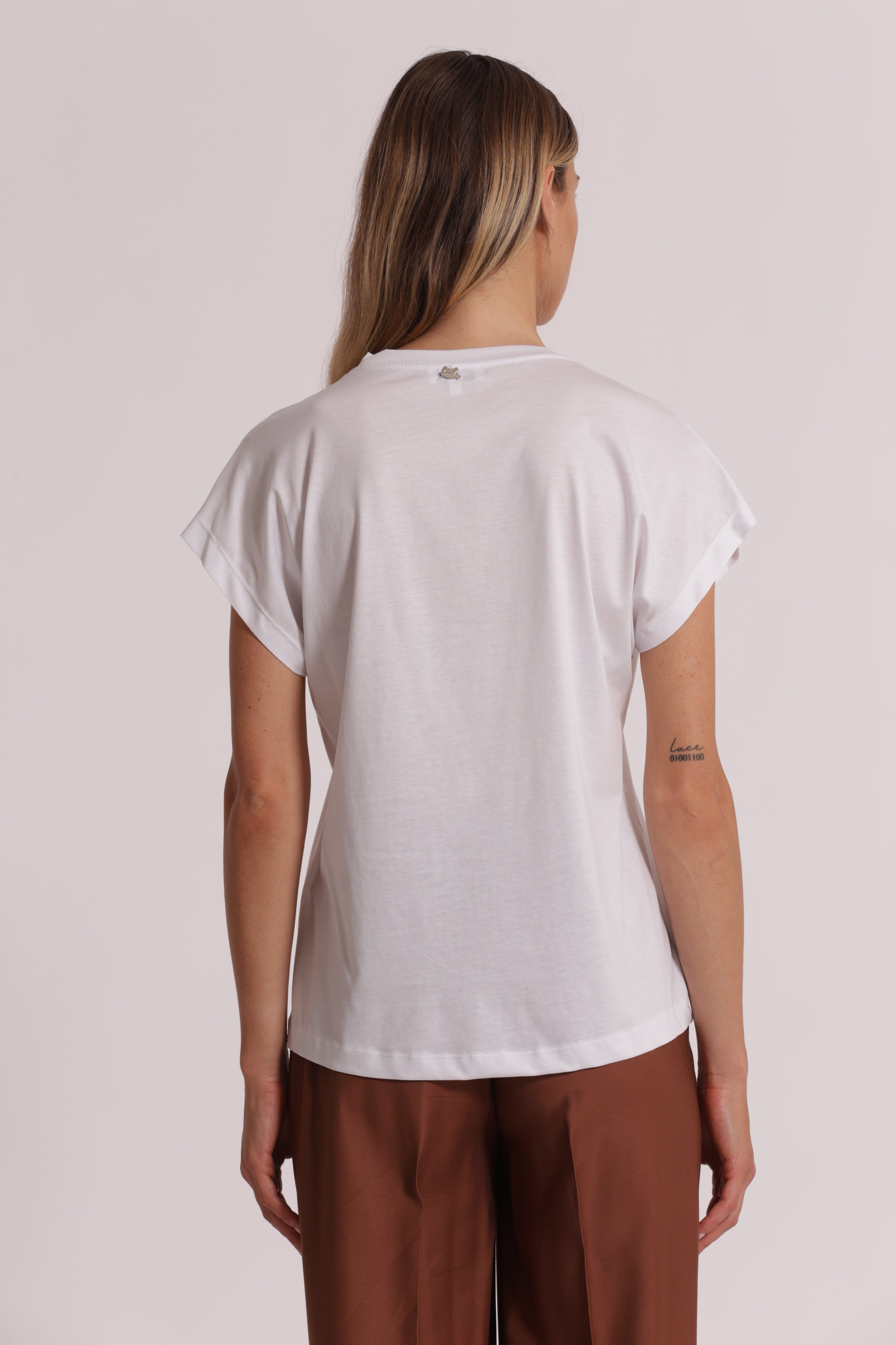 Mimi Mua T-shirt in Sagal bianca in cotone