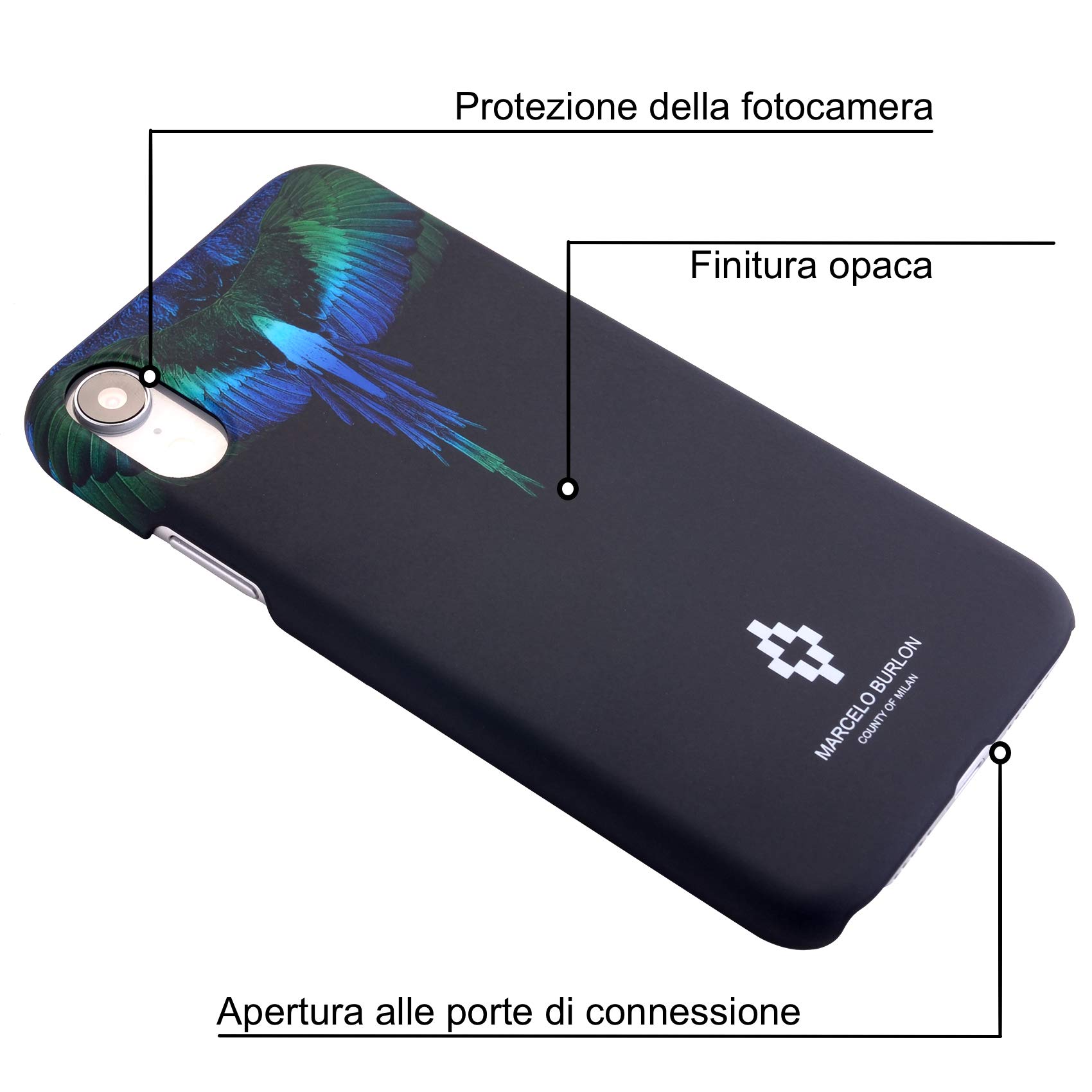 Marcelo Burlon County of Milan cover iPhone XR soft touch