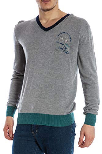 La Martina maglia 02M529 grigia XL girocollo cotone