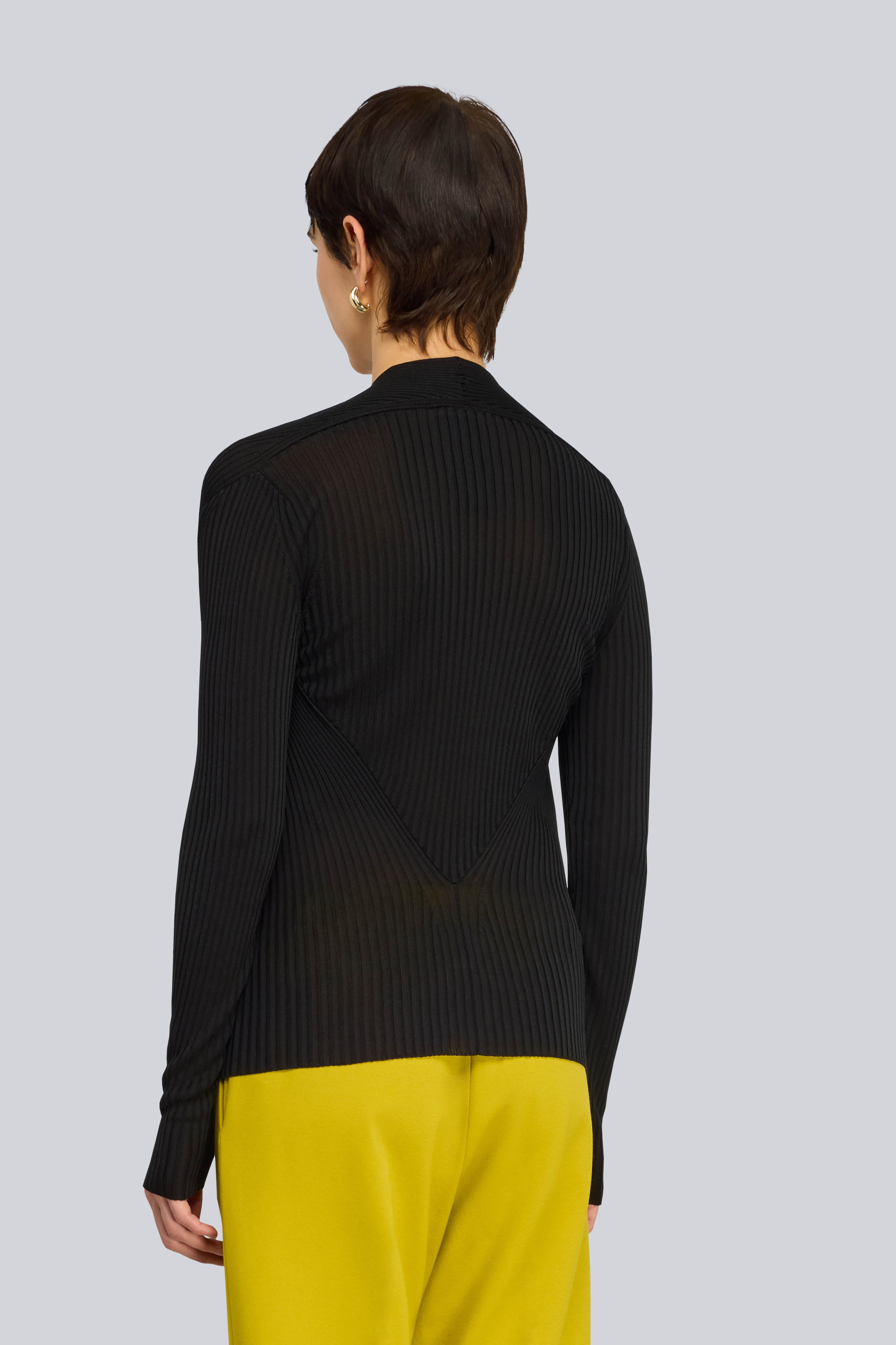 Semicouture Robertina maglia nera misto seta