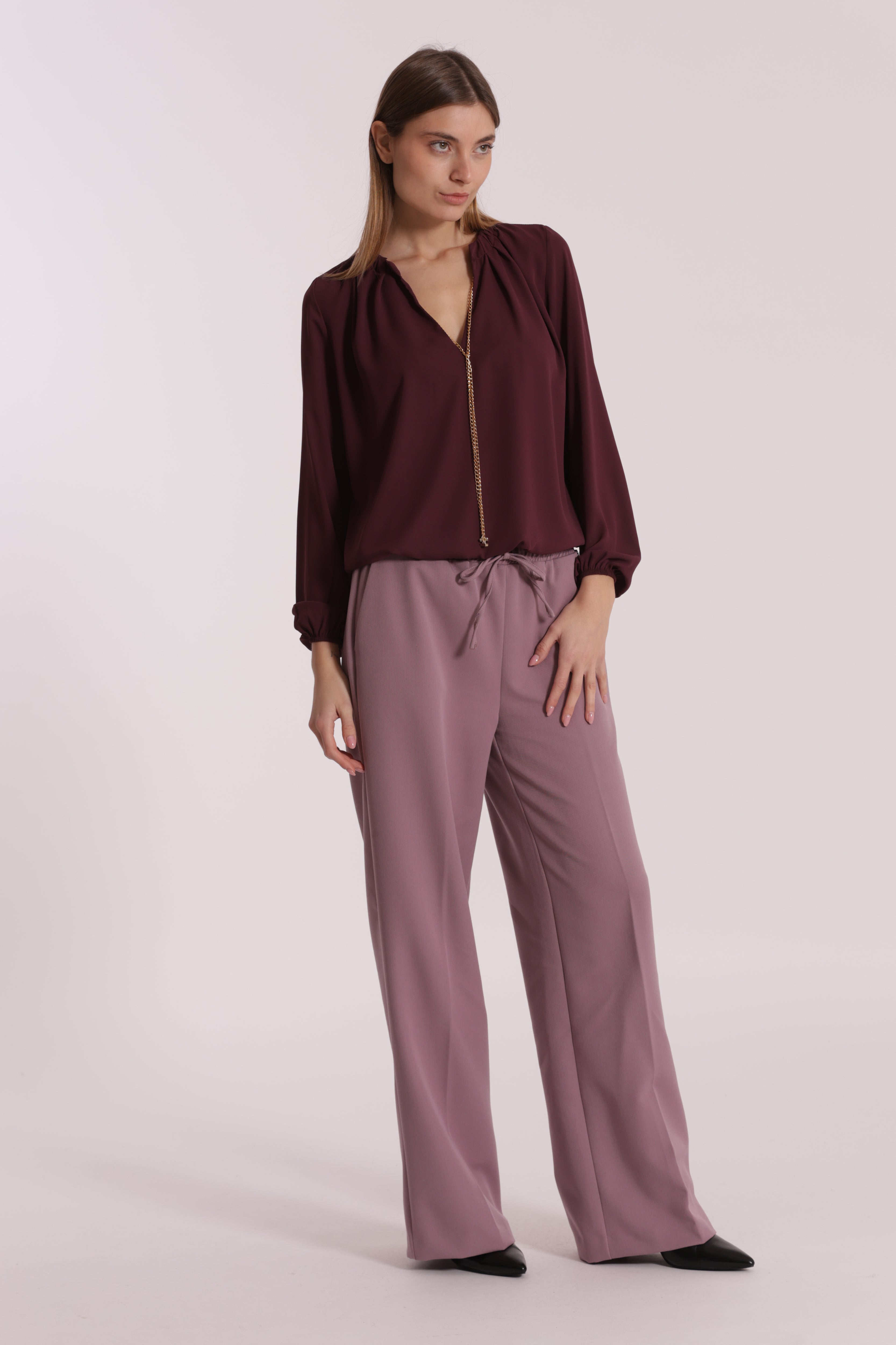 Mimi Mua Jogger Palazzo Pantaloni Nero
