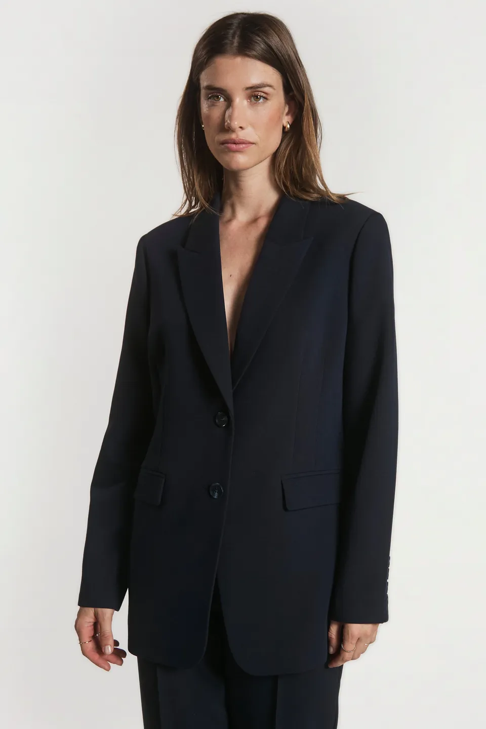 Aaiko Amilla blazer blu scuro elegante donna