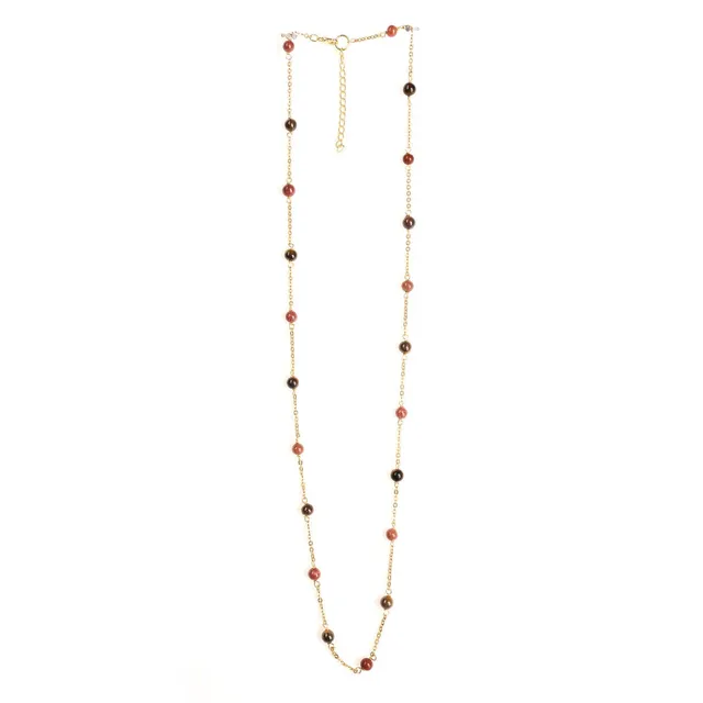 On Earth Ardisia collana pietre multicolore 70 cm
