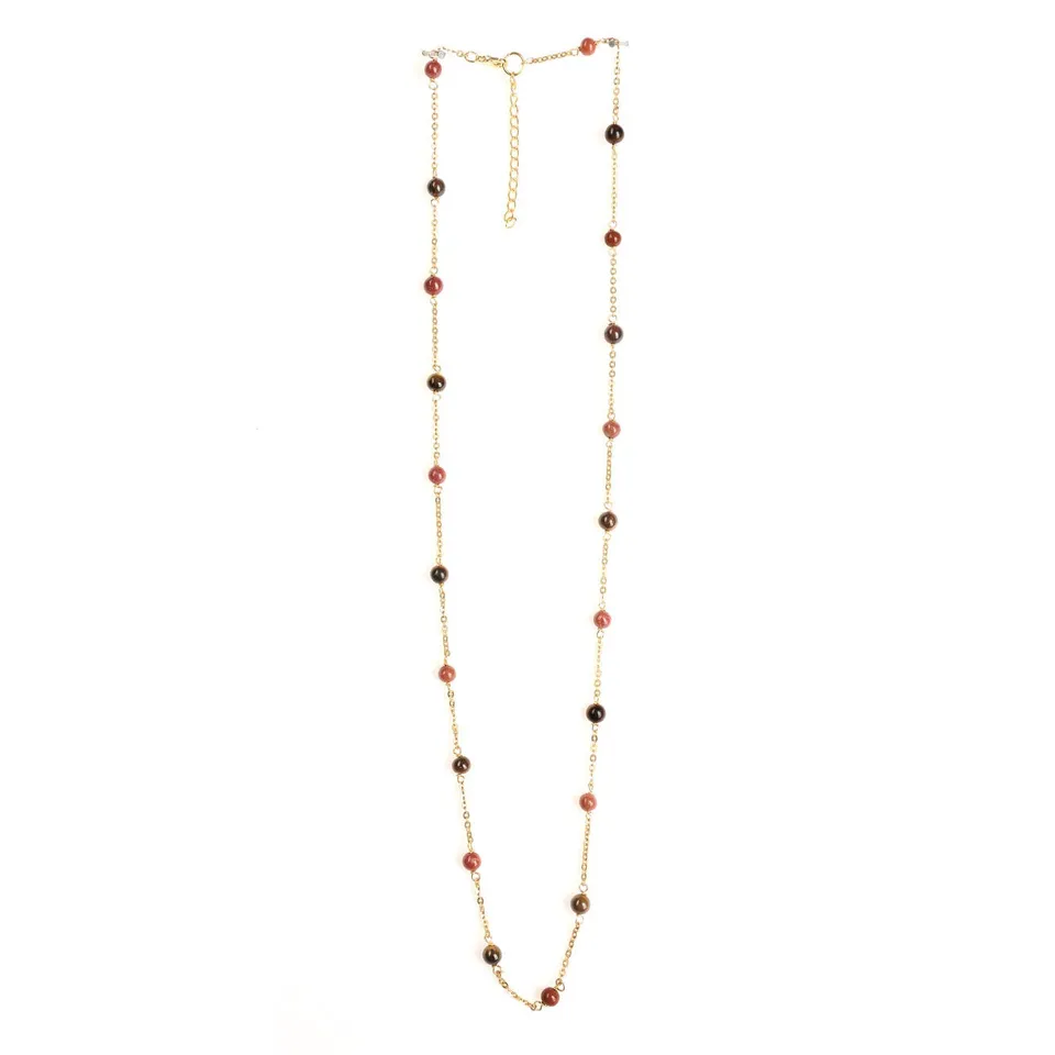 On Earth Ardisia collana pietre multicolore 70 cm