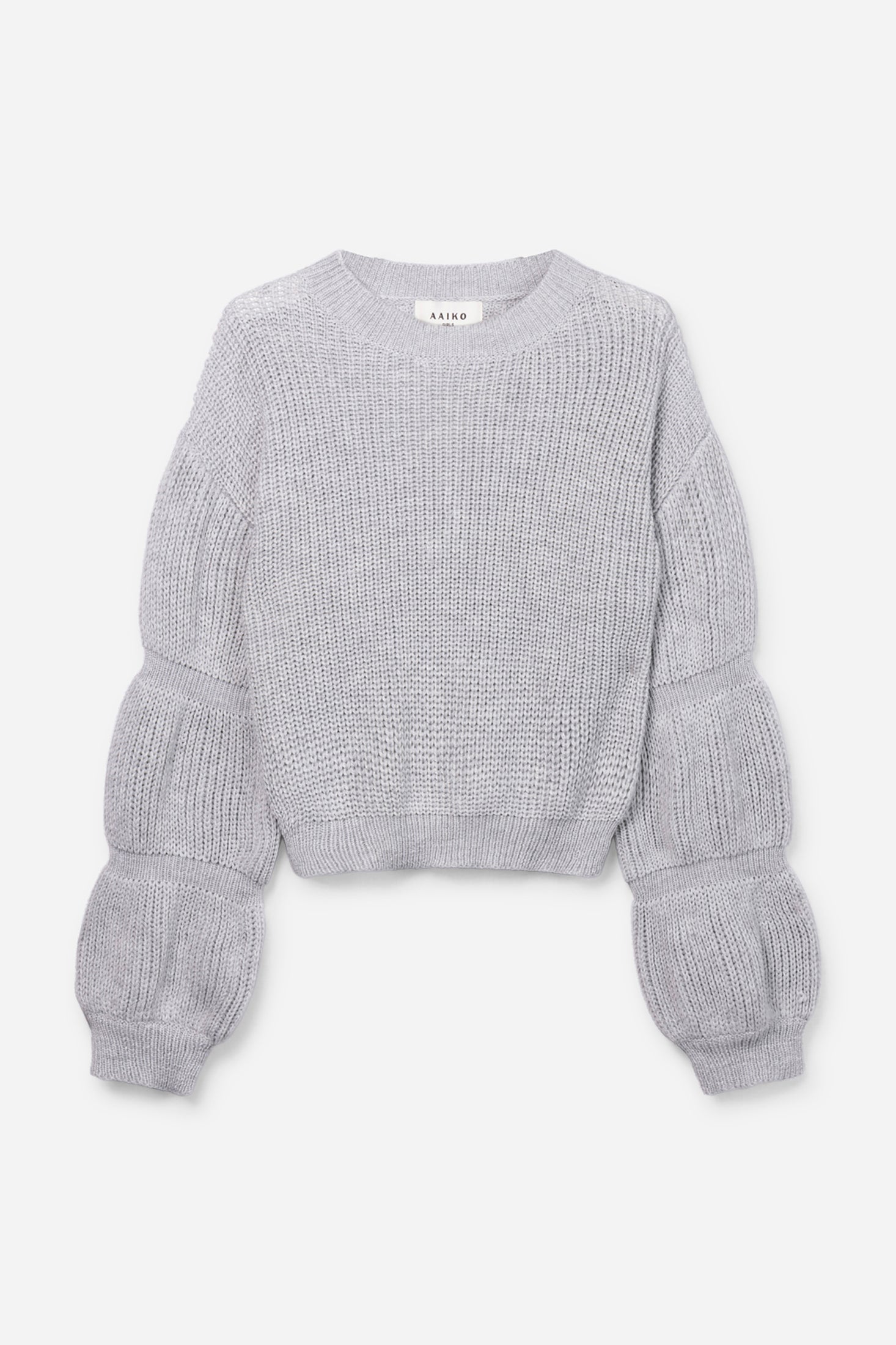 Aaiko Alor maglione grigio melange bambina