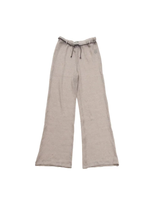 Giglio Tigrato Wudang pantaloni mohair grigi elastico