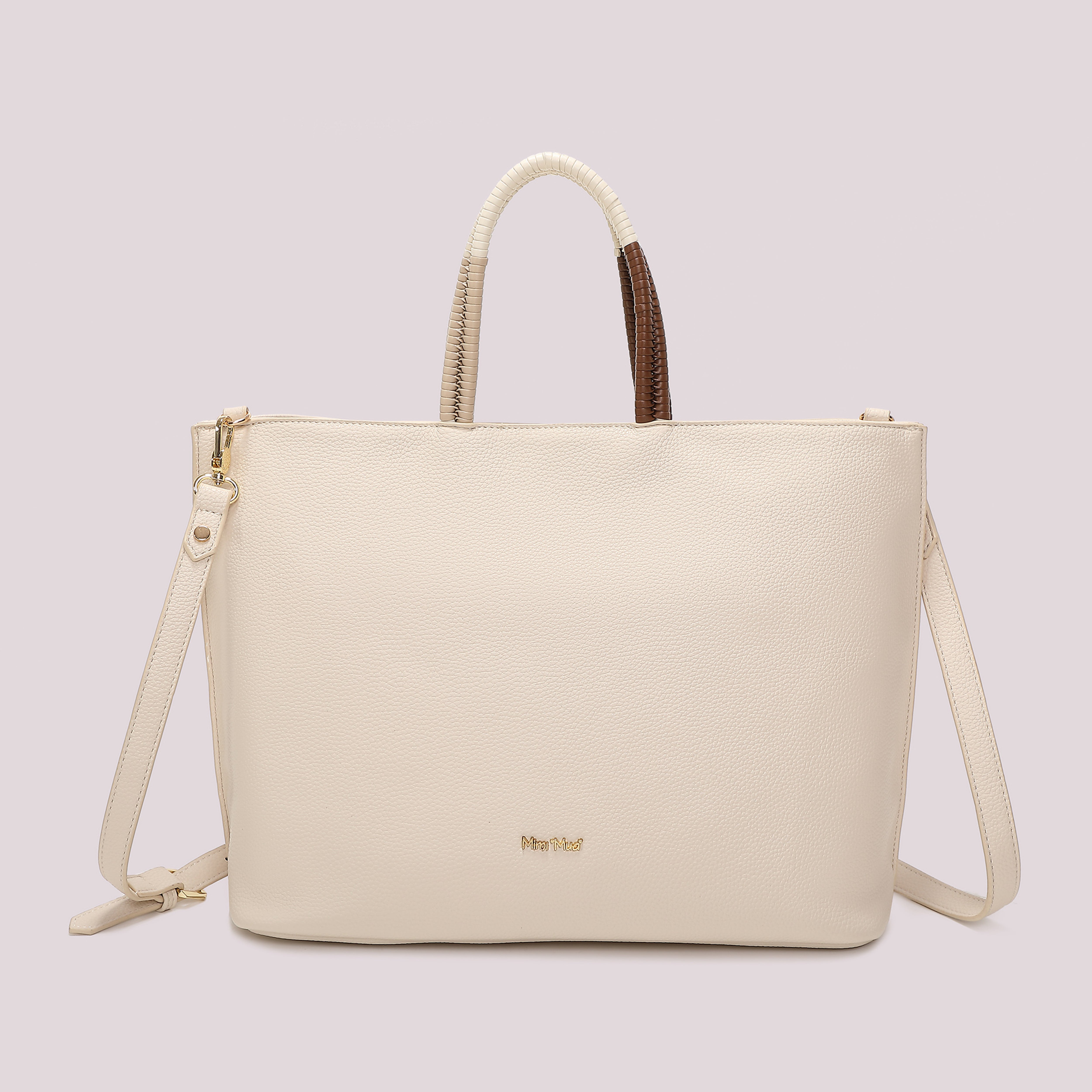 Mimi Mua Shopping con Manico Intrecciato similpelle