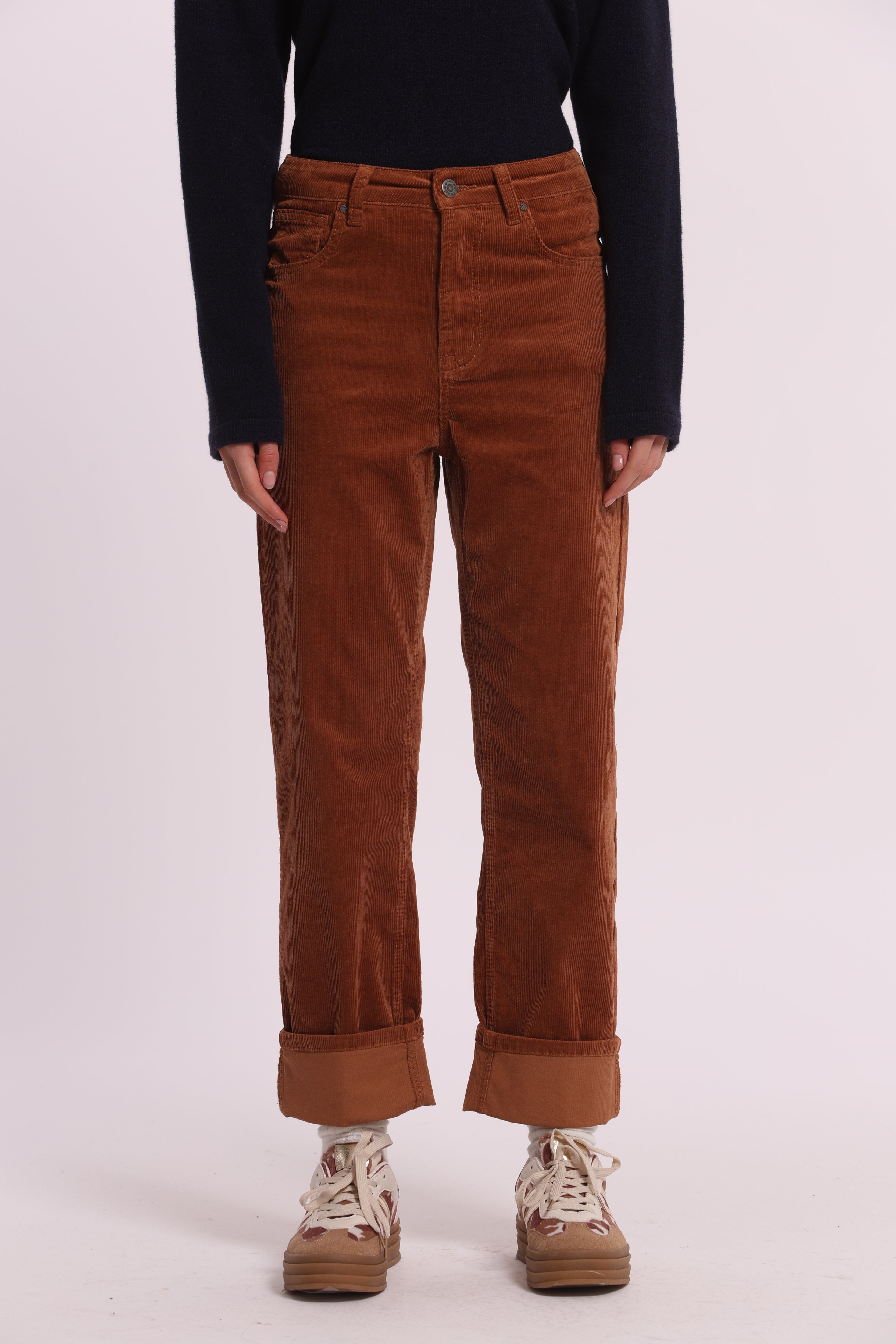 Mimi Mua Jeans Cropped in Velluto Cotone