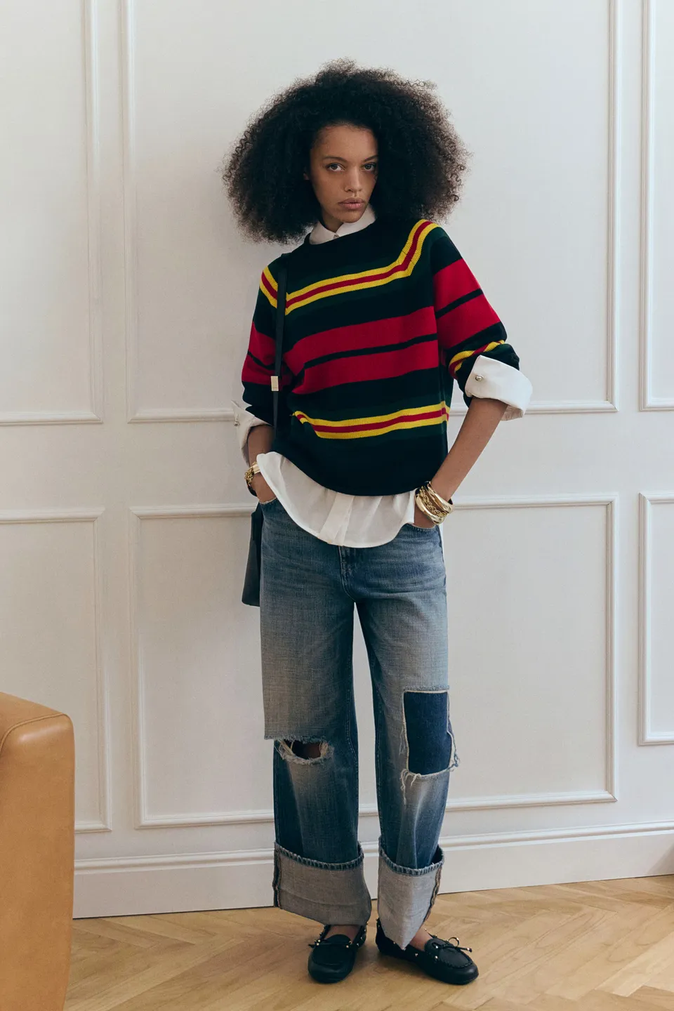 Semicouture Eireann jeans wide stone medio