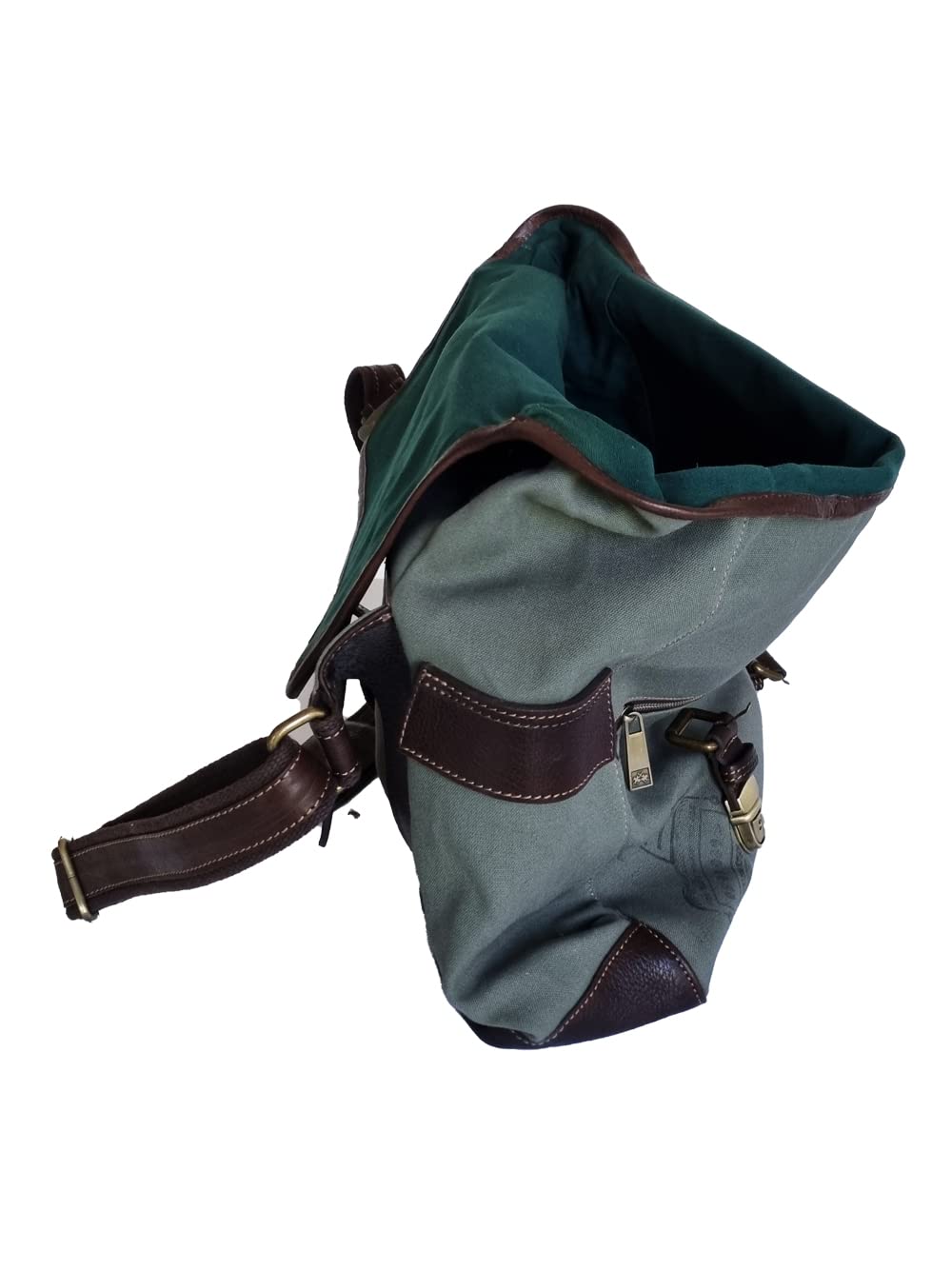 La Martina 001.013 borsone viaggio marrone scuro cotone pelle