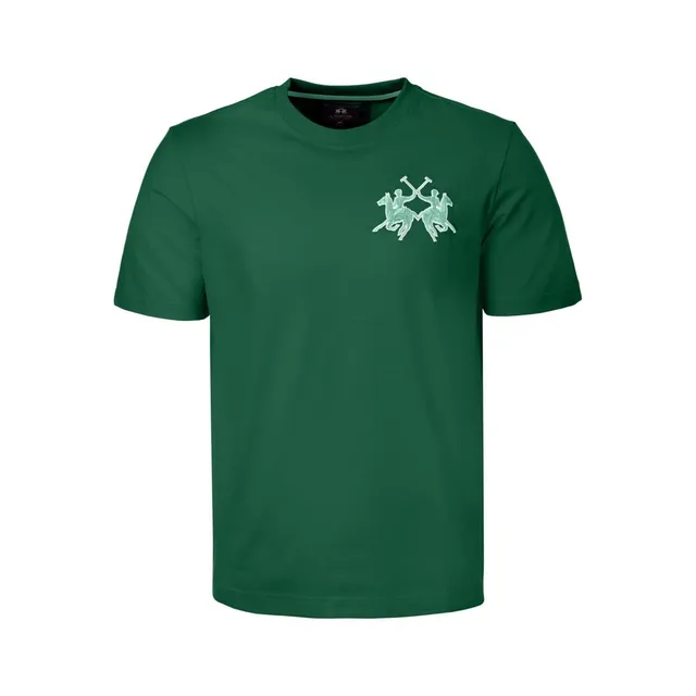 La Martina MCR008 t-shirt uomo cotone logo petto