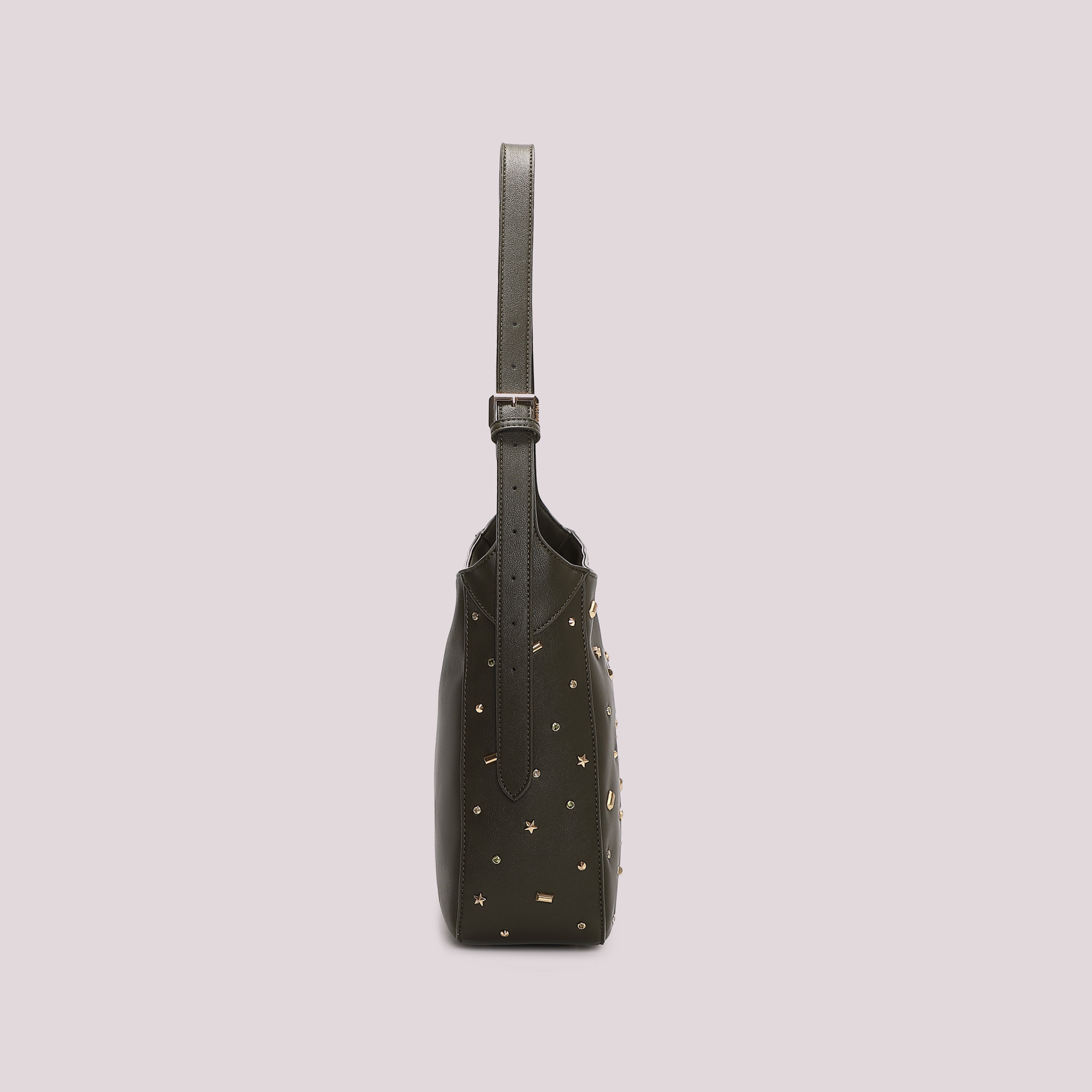 Mimi Mua Borsa a Spalla Applicazioni Nera 30cm