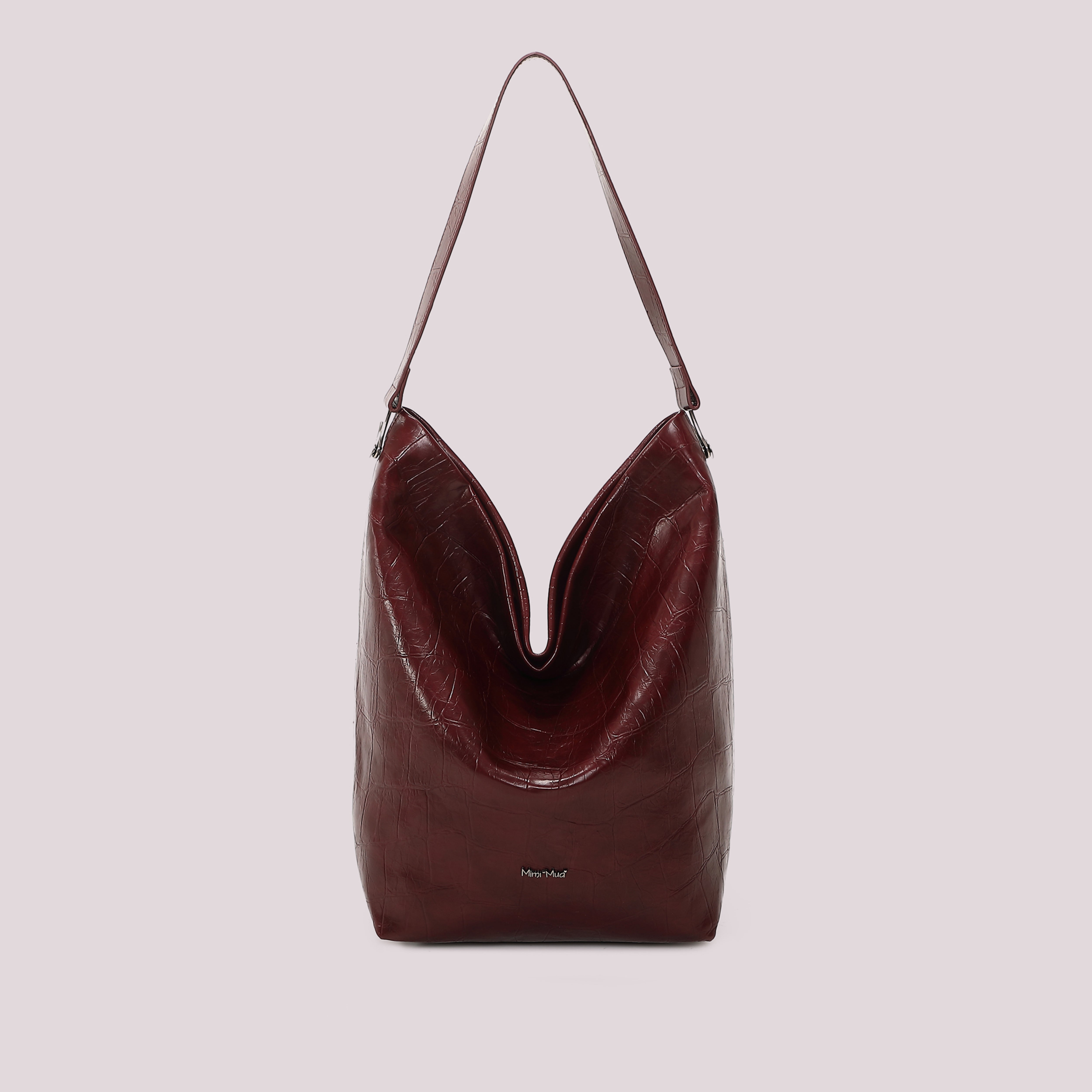 Mimi Mua borsa sacca effetto cocco nero capiente