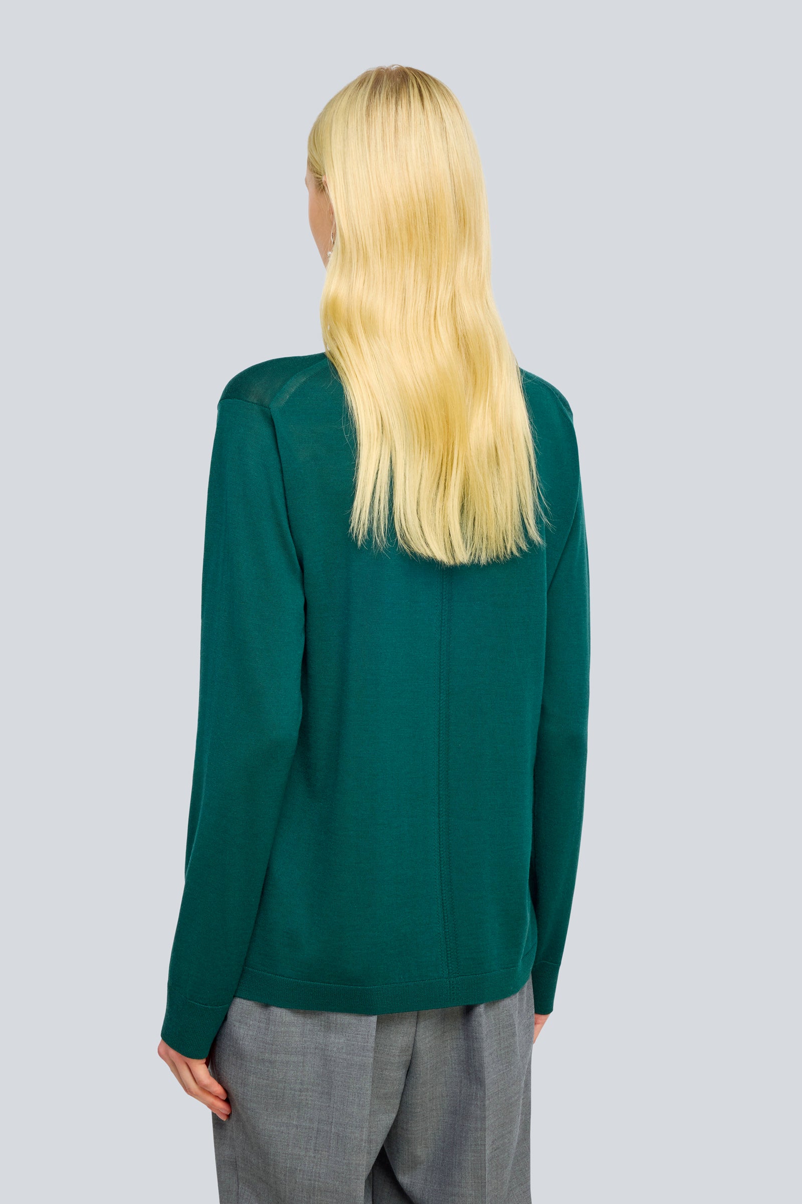 Semicouture Eden Y6WC51 maglia verde irlanda con sciarpa