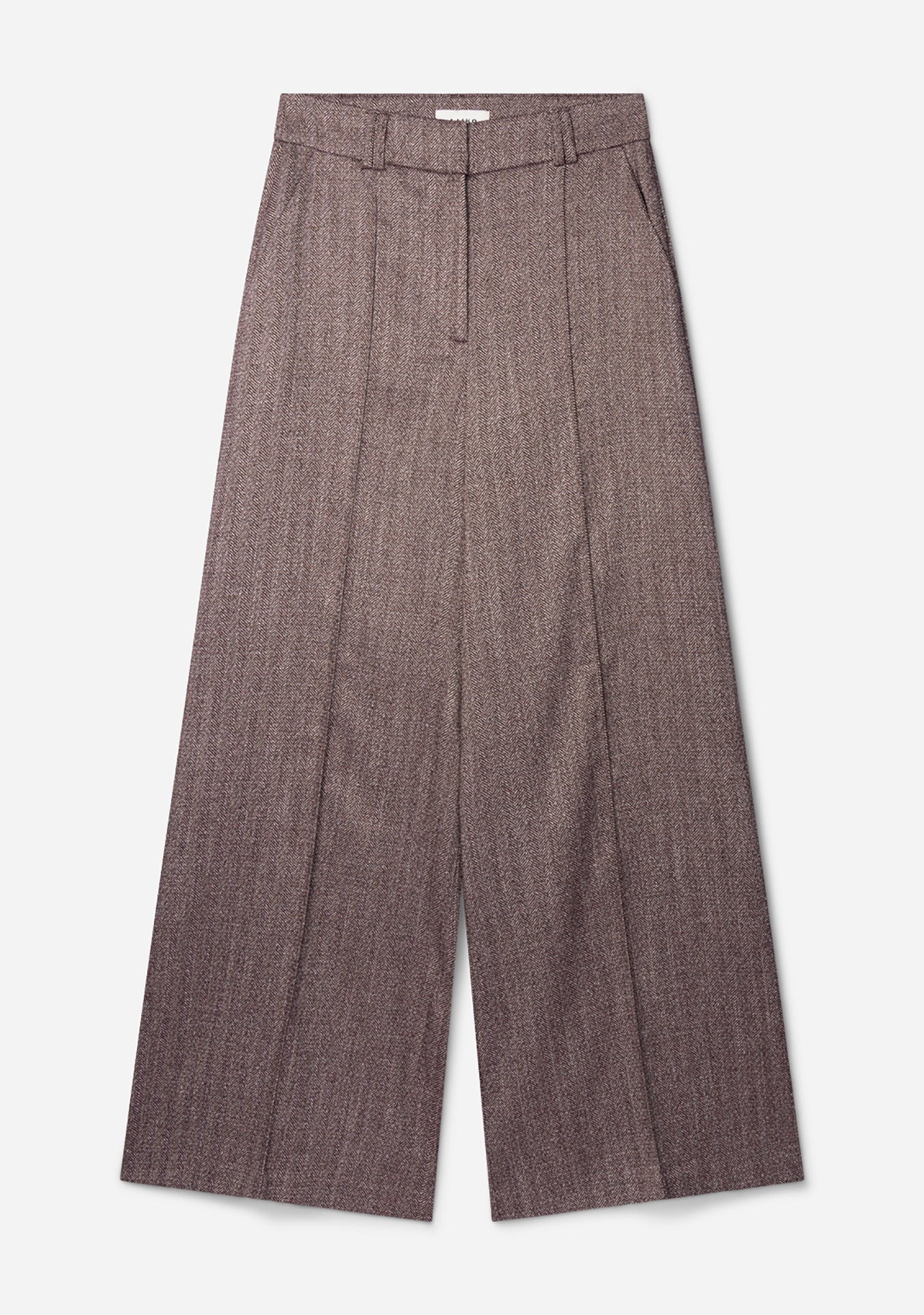 Aaiko Nore pantaloni melange bordeaux gamba larga