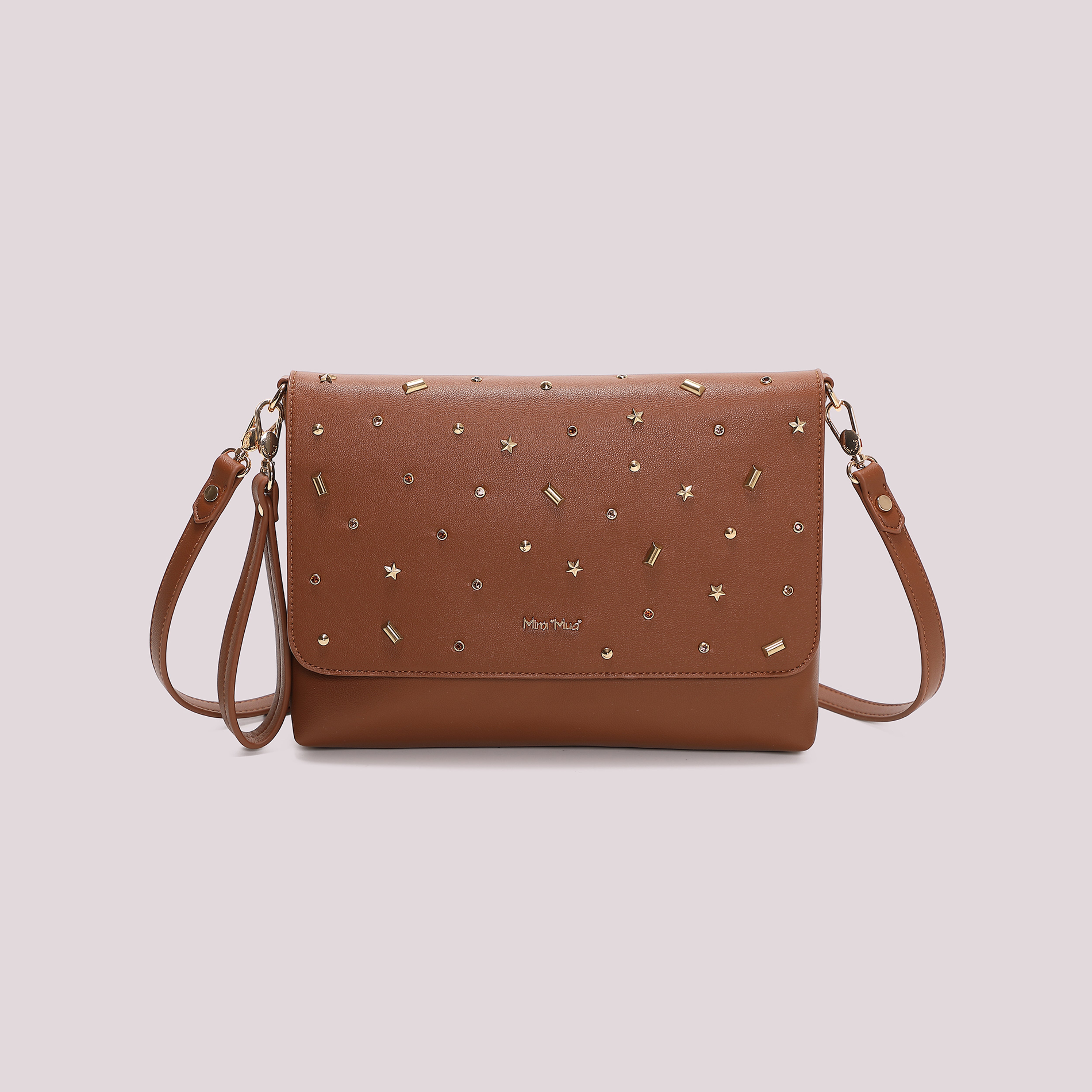 Mimi Mua Borsa Busta Applicazioni Nero 28cm