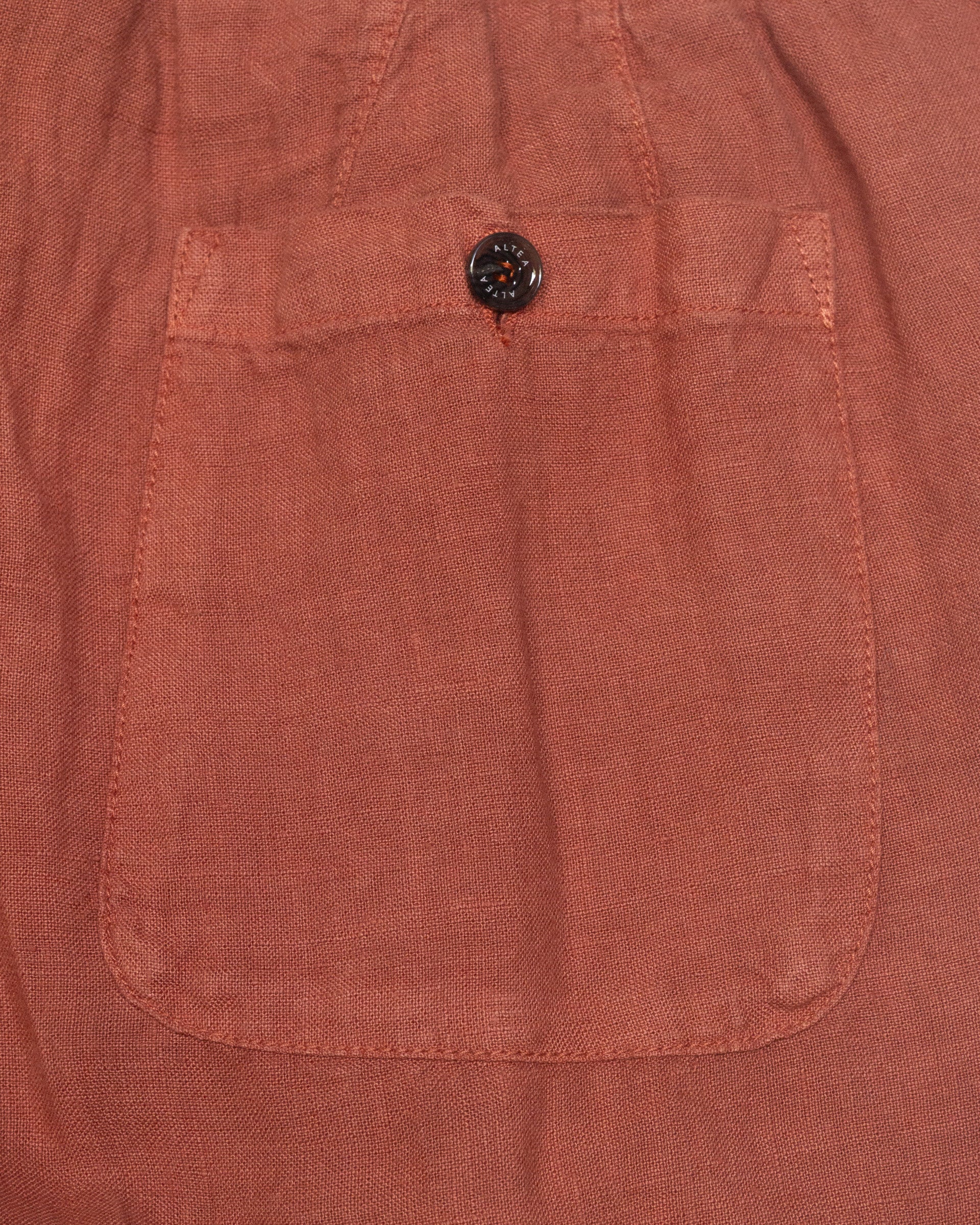 Altea Mattia pantalone lino cotto arancione ampio