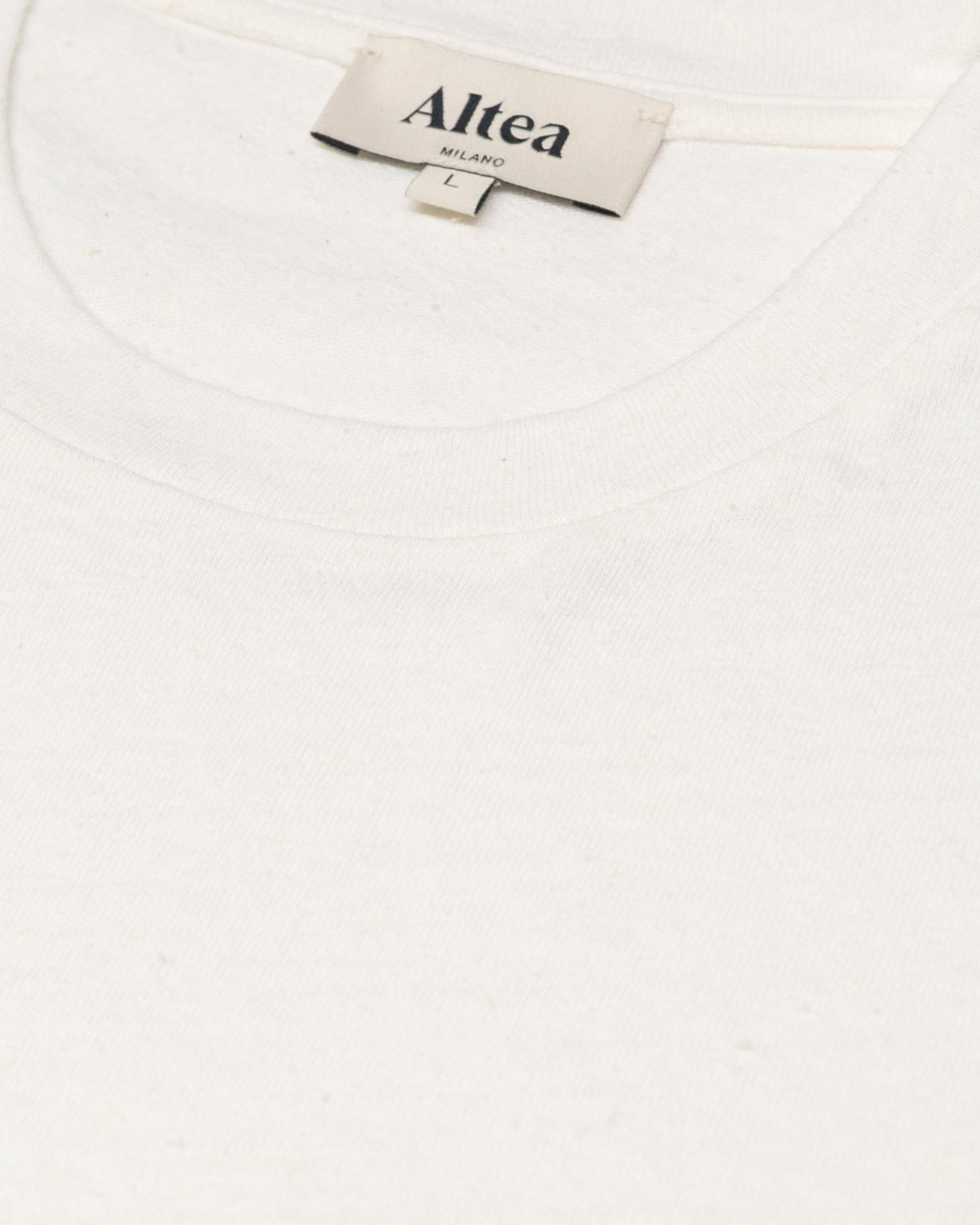 Altea Lewis T-shirt Cotone Lino Panna Scuro