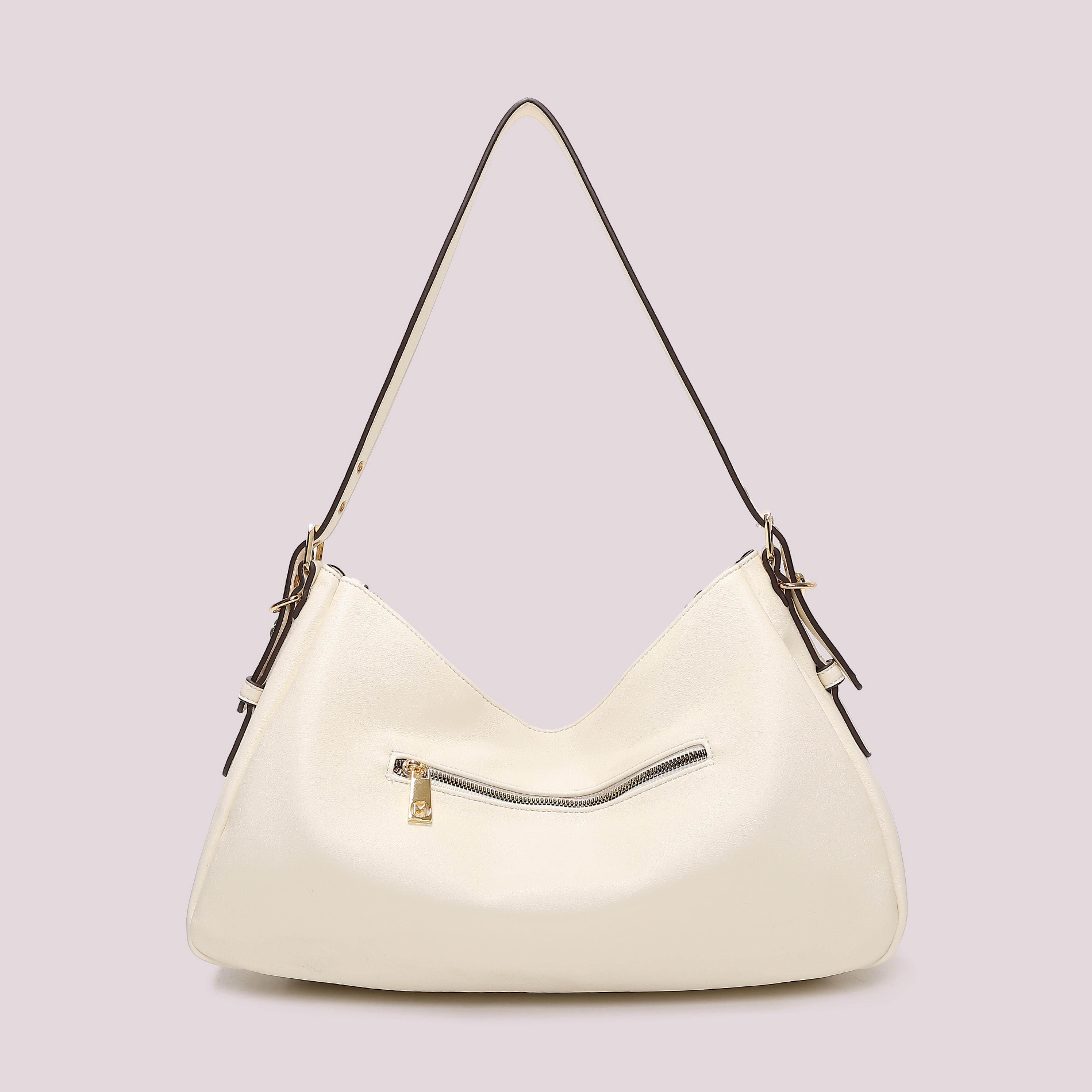 Mimi Mua Borsa a spalla bianca con corda 37cm