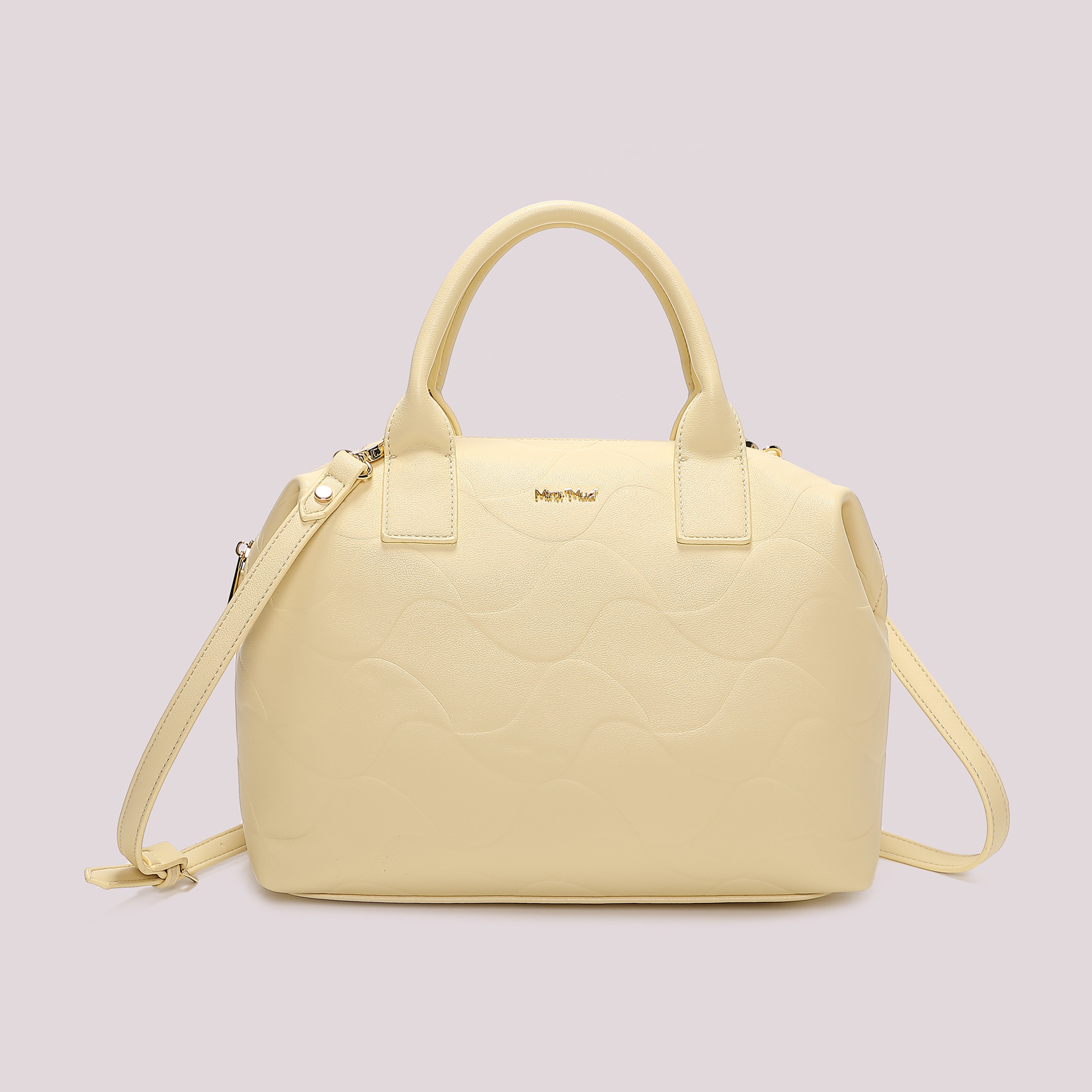 Mimi Mua Bauletto Motivo Onda Borsa Bianco 31 cm