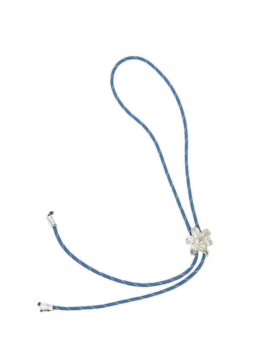GiglioTigrato Bolo Tie collana giglio azzurra bronzo