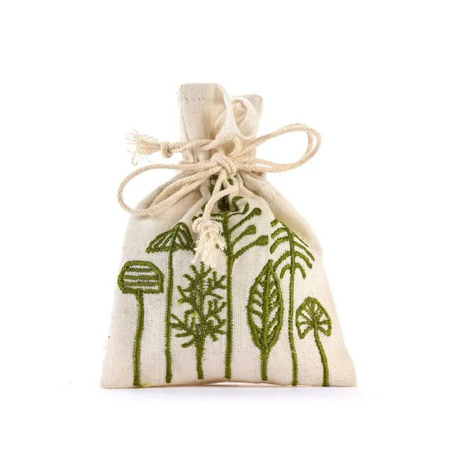 On Earth Cooperative Collection Woods sacchettino cotone verde 9x12 cm