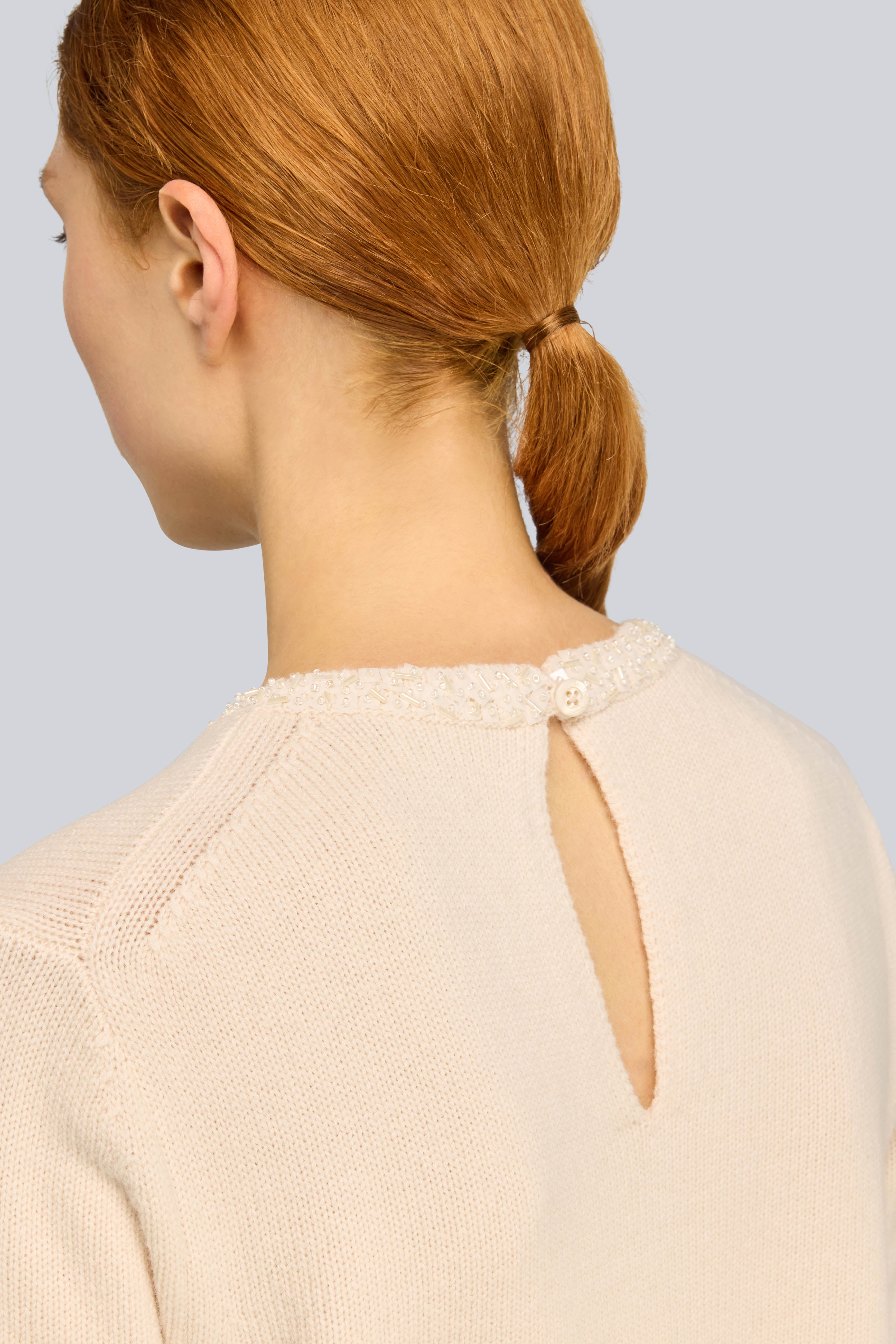 Semicouture Kate maglia misto cashmere maniche corte nera