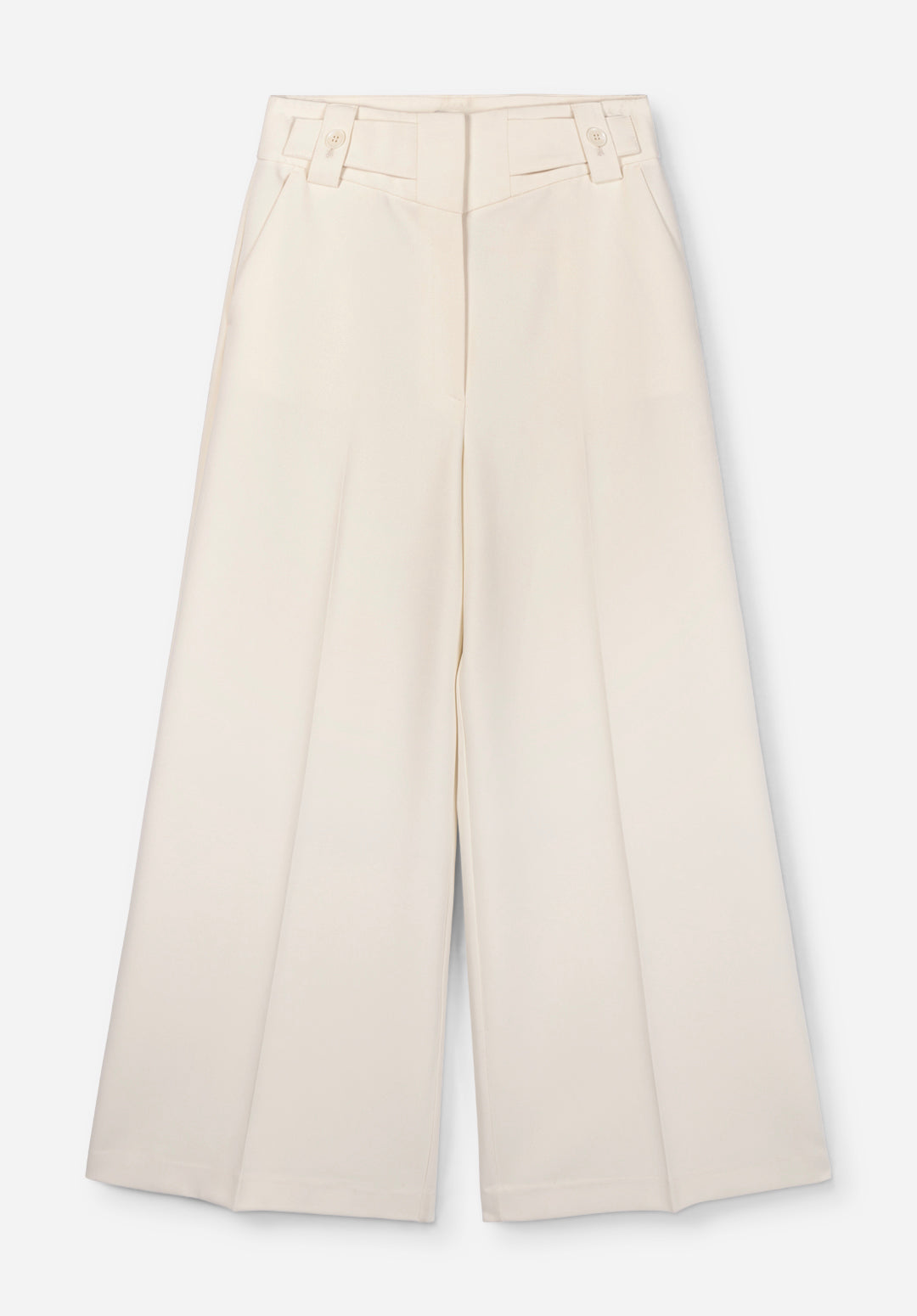 Aaiko Nore pantaloni crema gamba larga donna