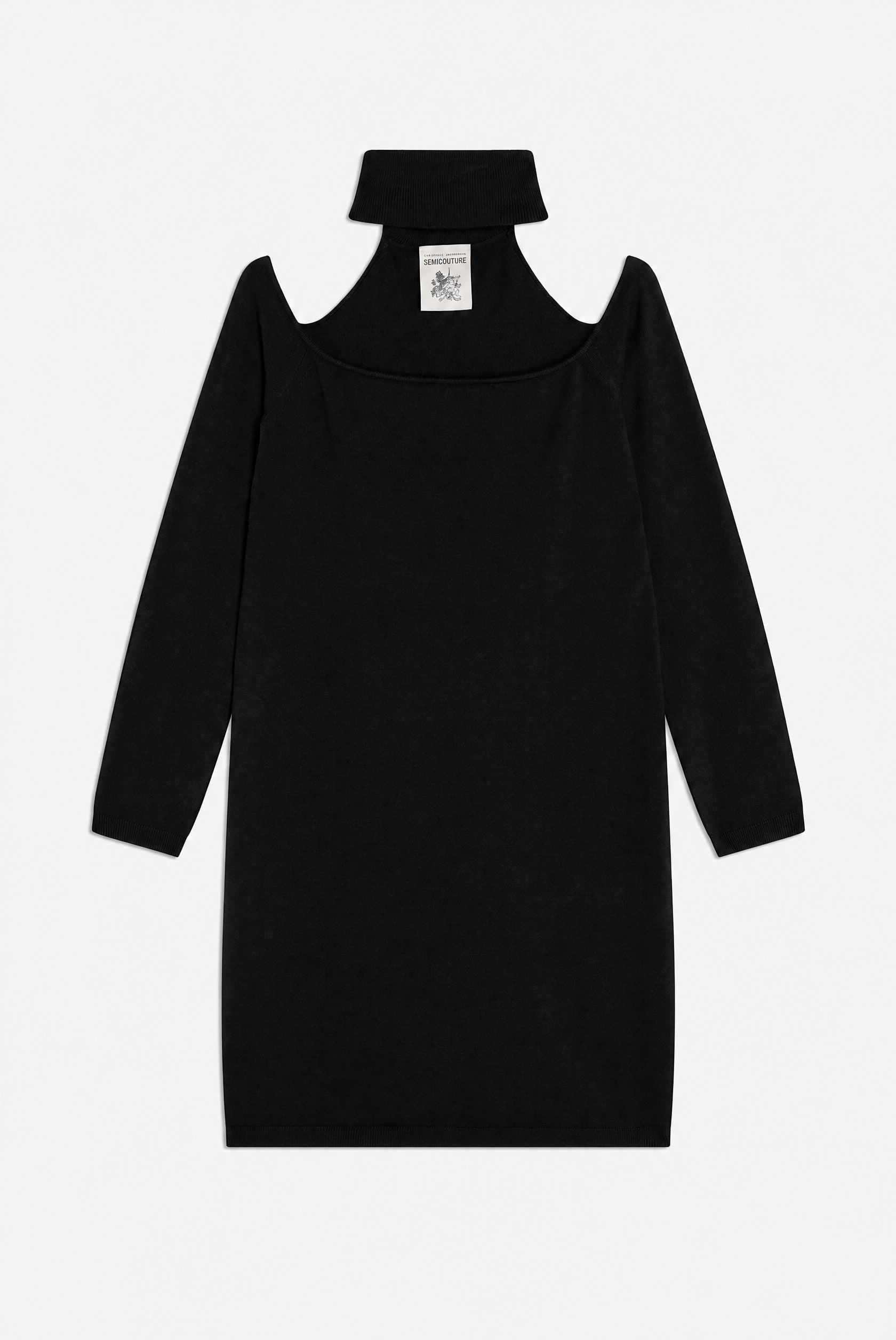Semicouture Brandy S6WC37 abito viscosa elasticizzata nero