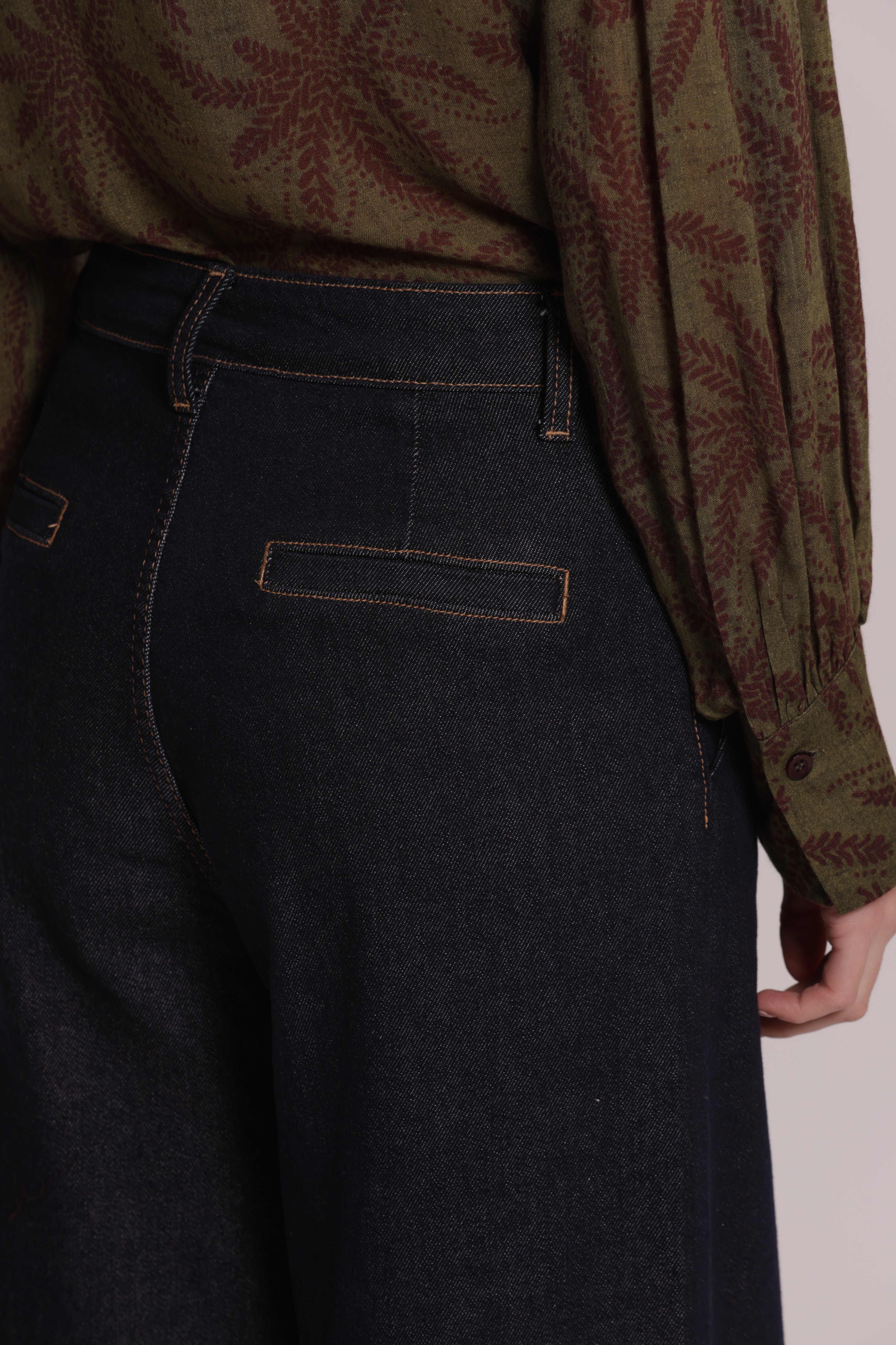 Mimi Mua Palazzo jeans nero gamba larga