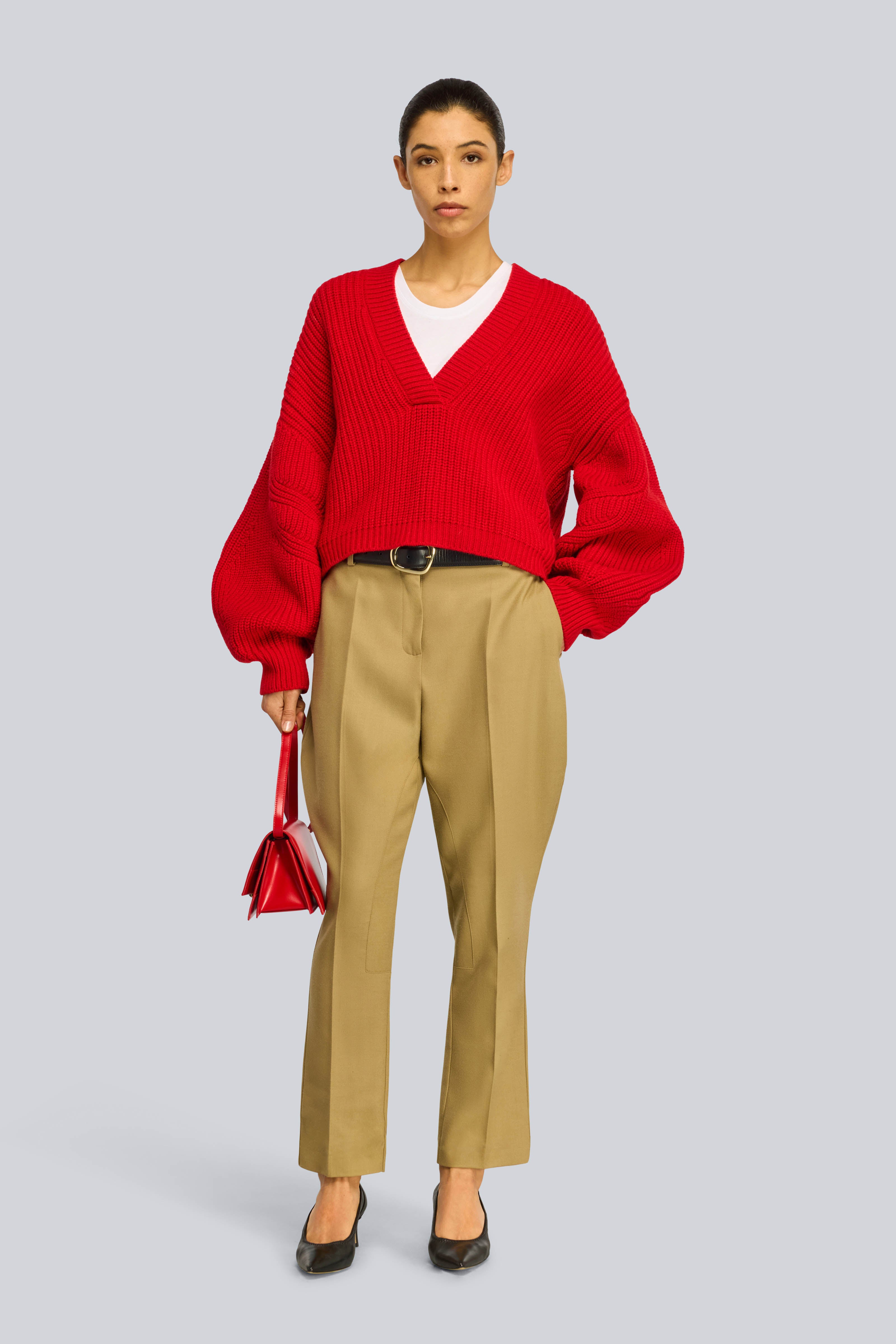 Semicouture Bethney pantaloni cachi flanella