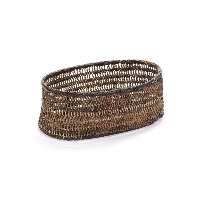 On Earth Nito cesto fibra marrone ovale 27,5 cm intrecciato