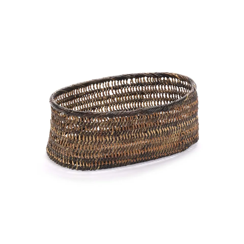 On Earth Nito cesto fibra marrone ovale 27,5 cm intrecciato