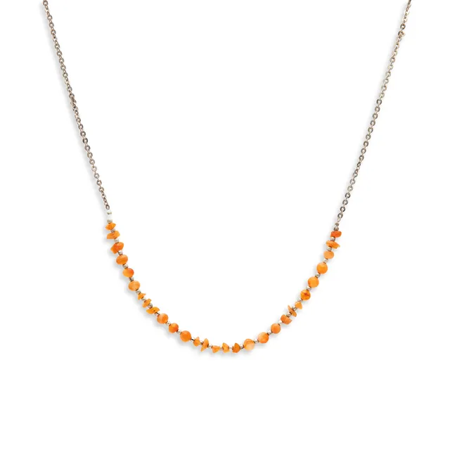 On Earth Summer Collana Corniola Arancio 50 cm