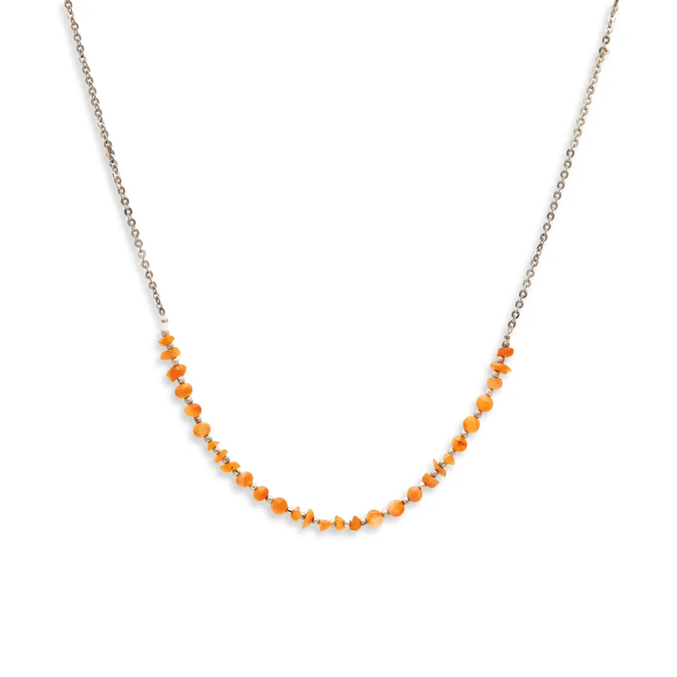 On Earth Summer Collana Corniola Arancio 50 cm
