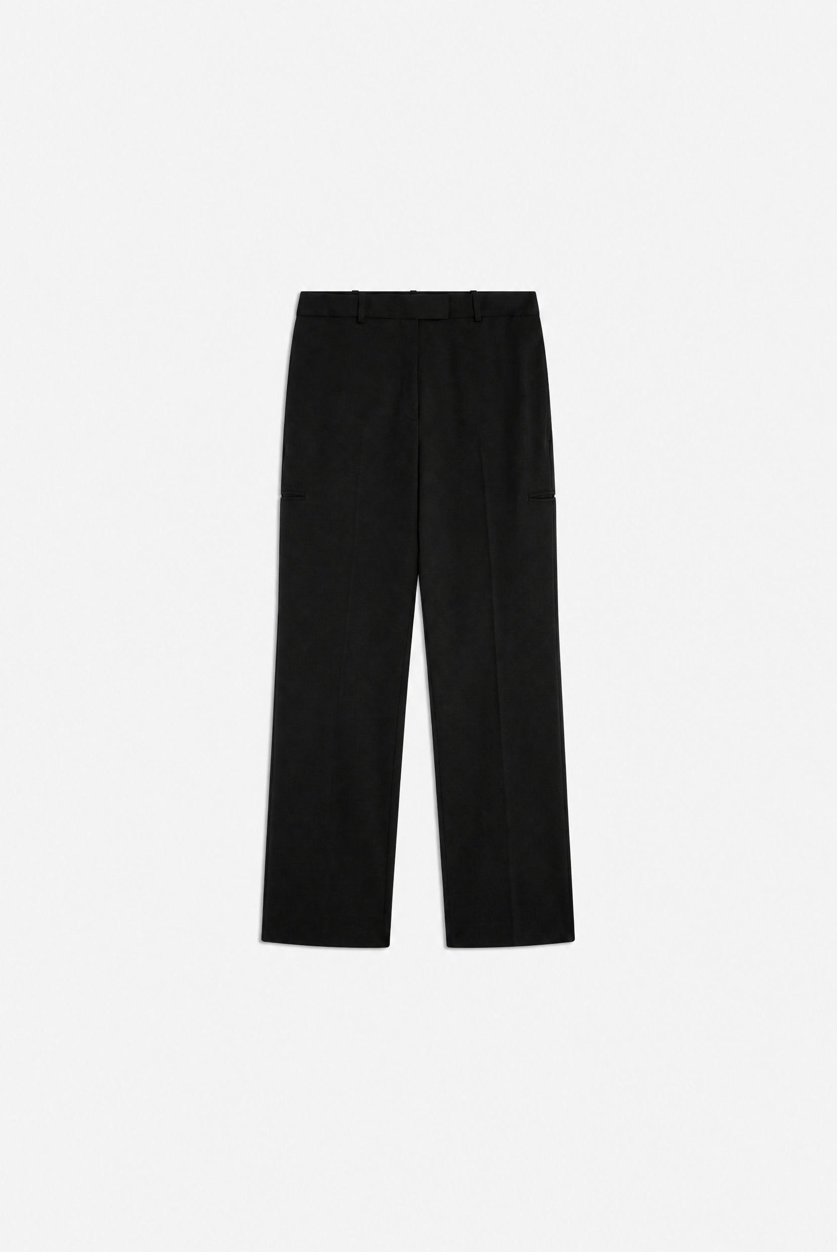 Semicouture Nora pantalone nero lana pettinata
