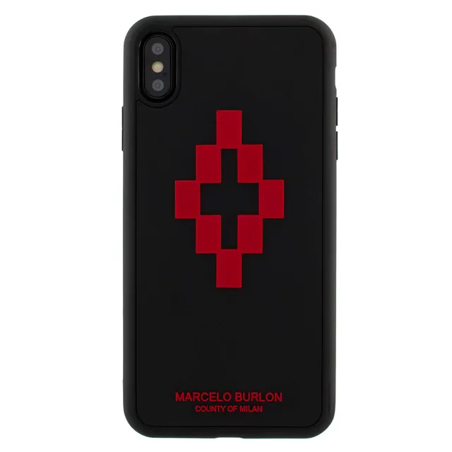 Marcelo Burlon cover iPhone XS Max rigida + vetro 9H