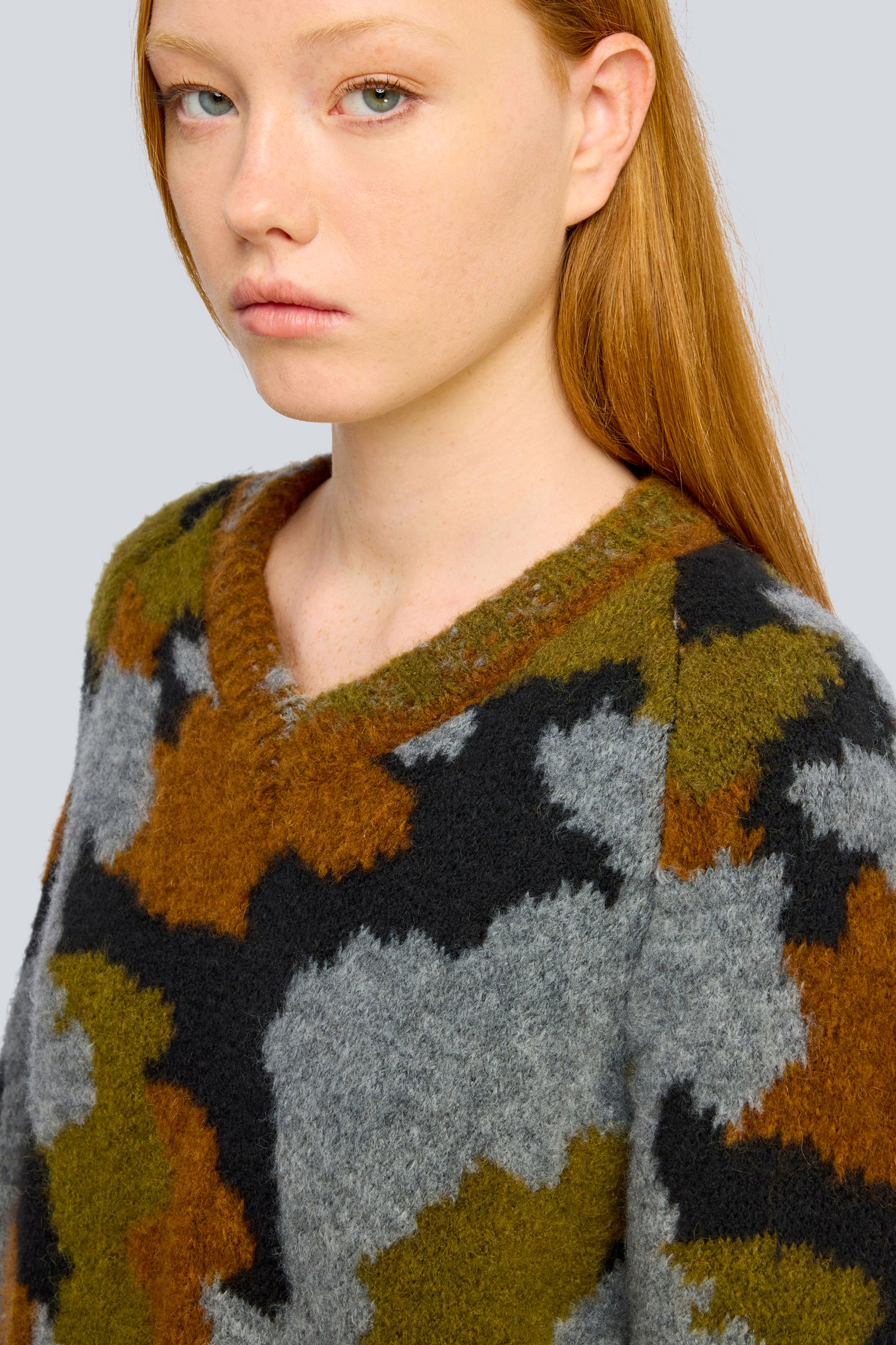 SEMICOUTURE Adrianne Y6WF25 maglia jacquard mimetico