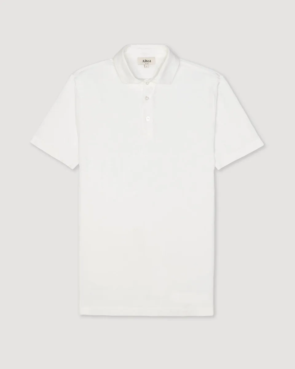 Altea Greg polo cotone elasticizzato bianca