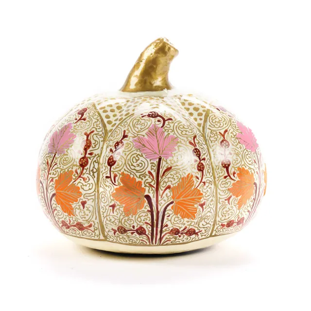 On Earth Zucca decorazione in cartapesta multicolore 17,5 cm