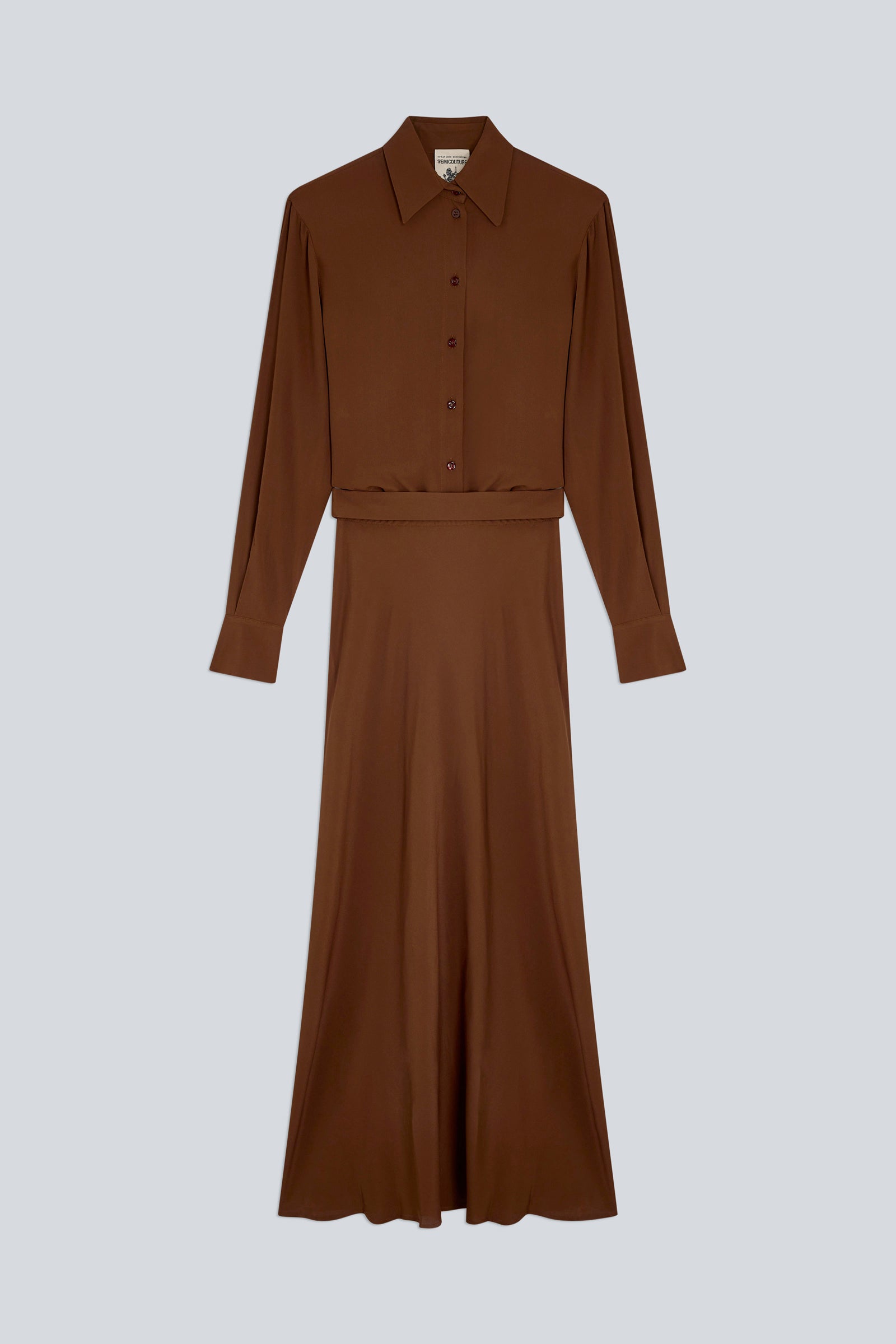 Semicouture Ruthie Abito Crepe Manica Lunga Canyon