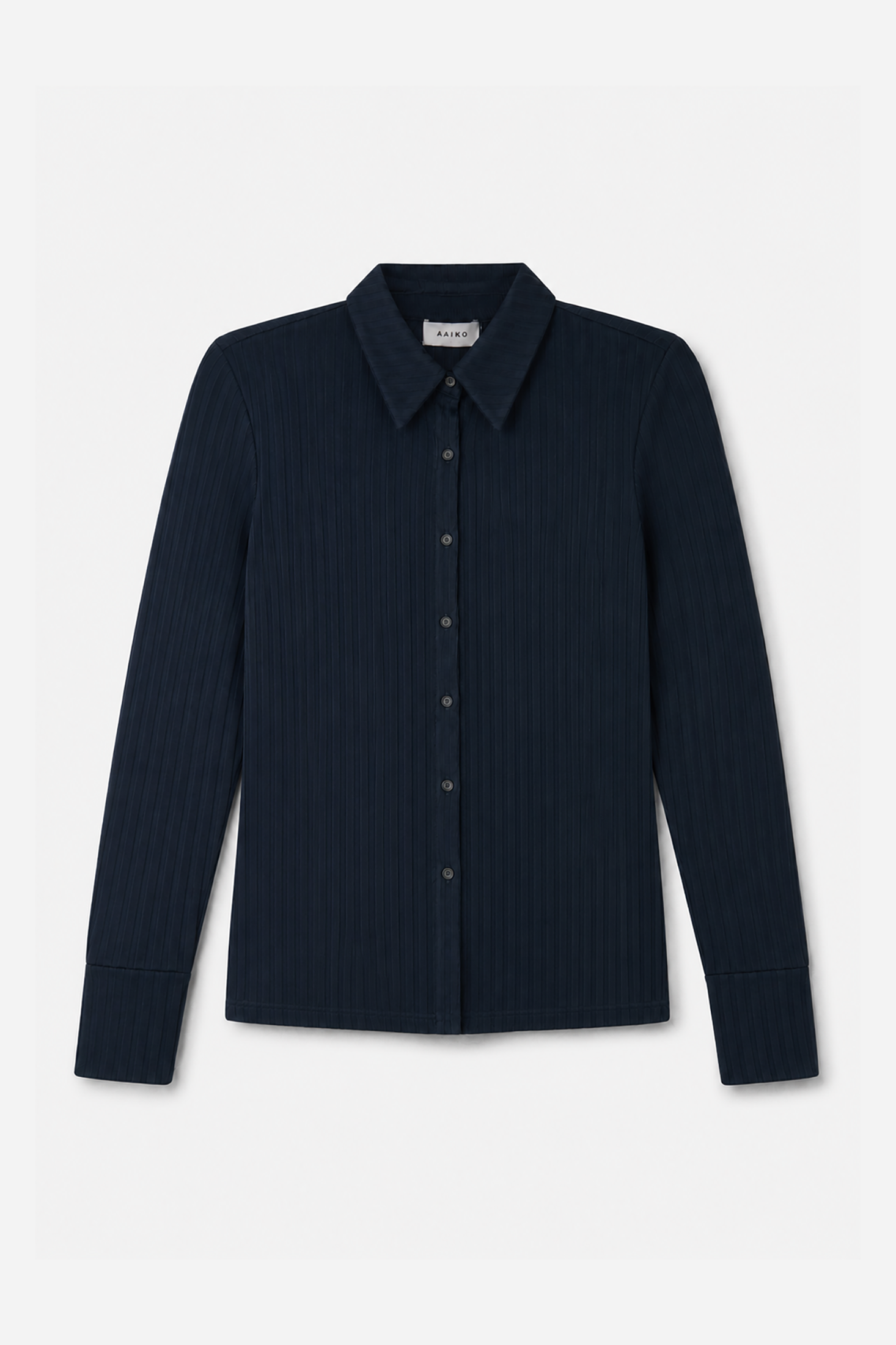 Aaiko Vigo top blu pizzo manica lunga