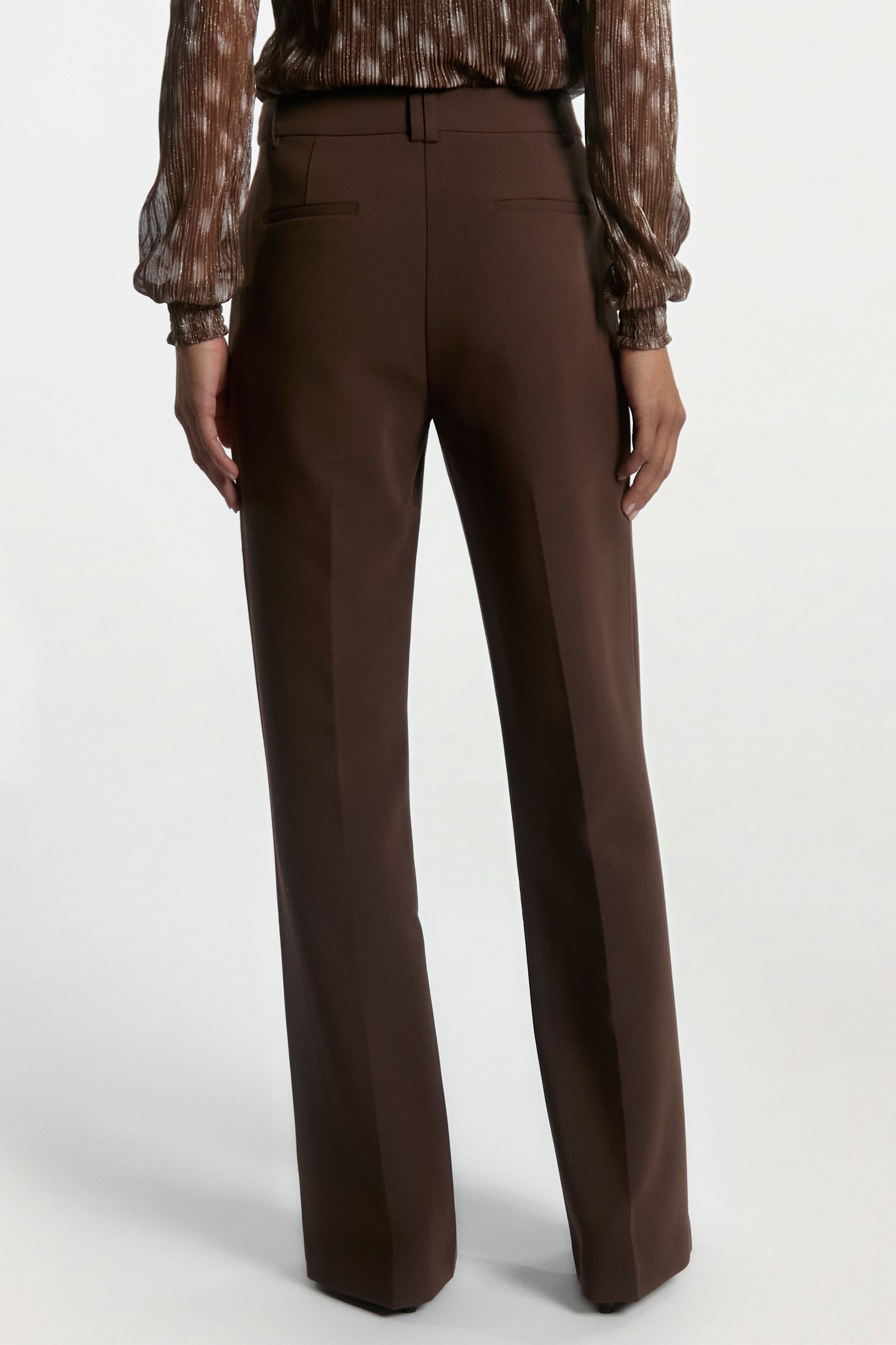Aaiko Chantalle pantaloni fudge palazzo eleganti