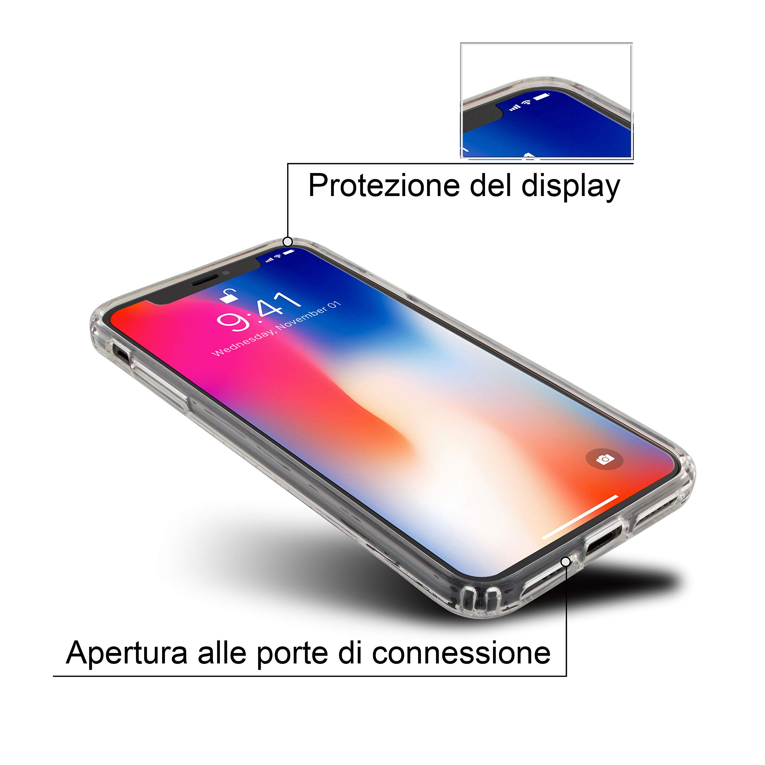Marcelo Burlon County of Milan cover iPhone XR trasparente