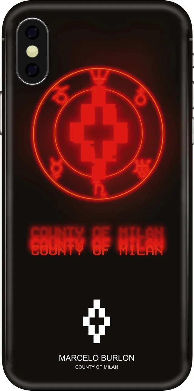 Marcelo Burlon Never Sleep cover iPhone X gommata