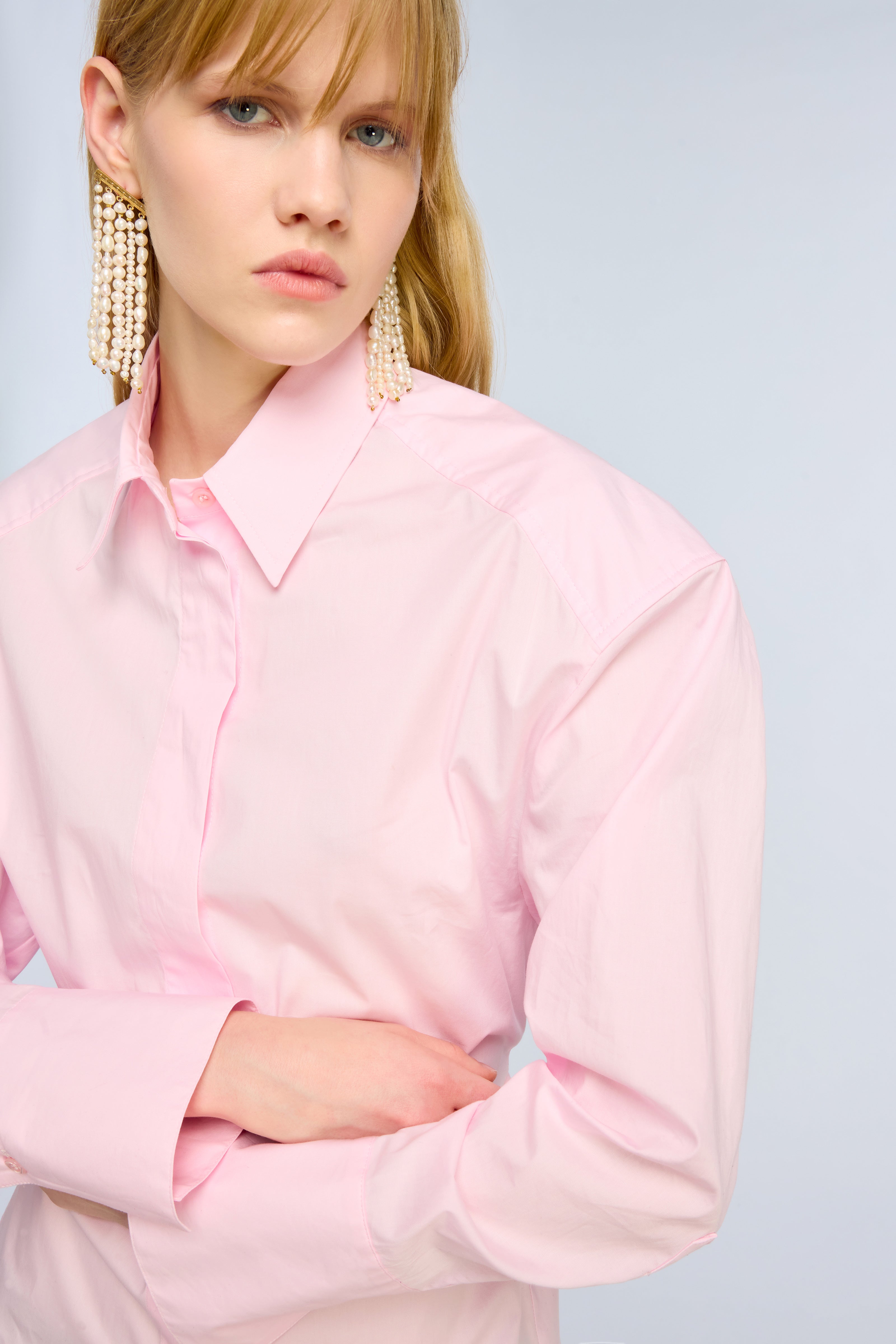 Semicouture Joanne camicia popeline azzurro cielo