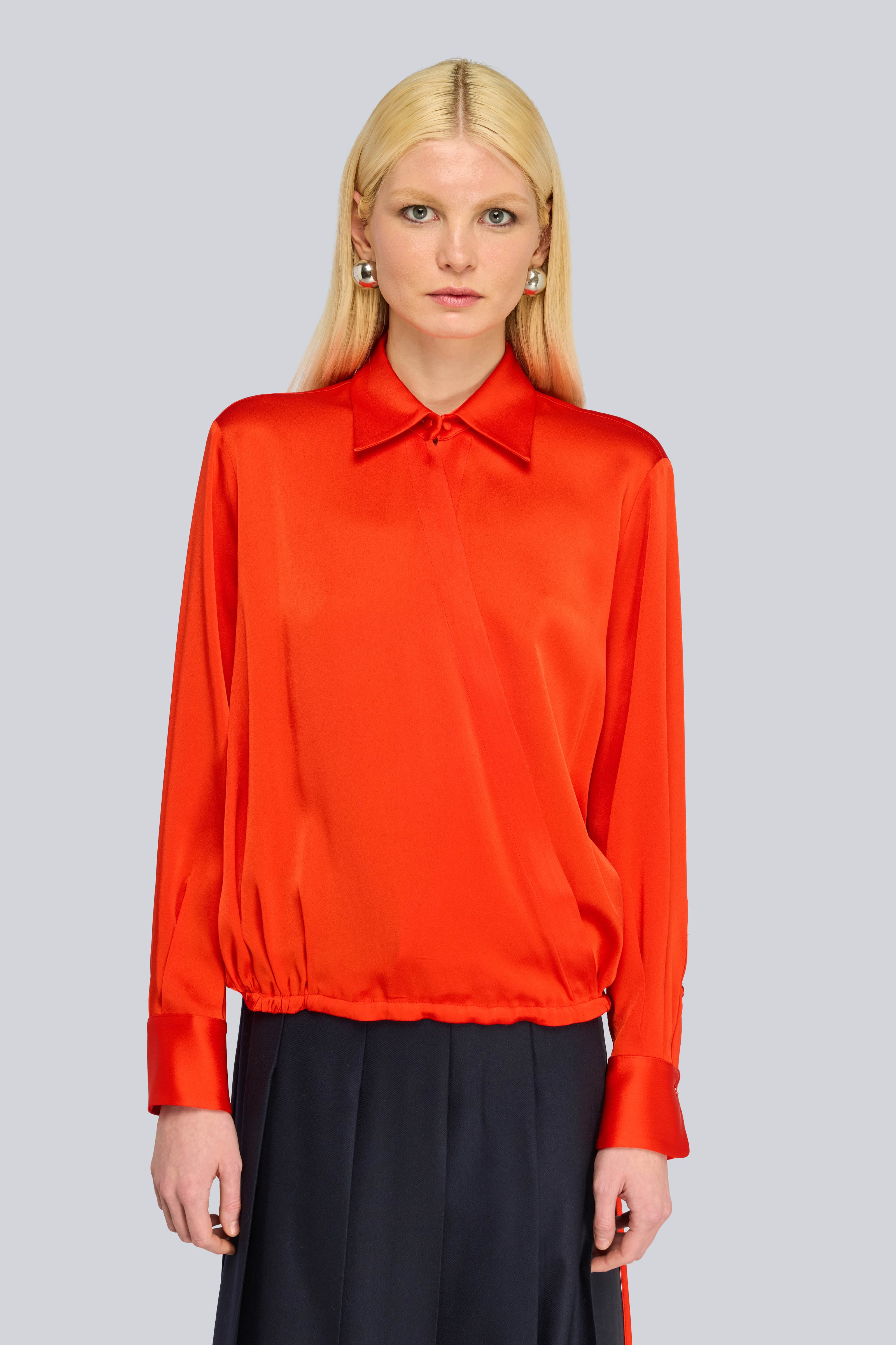 Semicouture Armanda blusa arancio envers satin