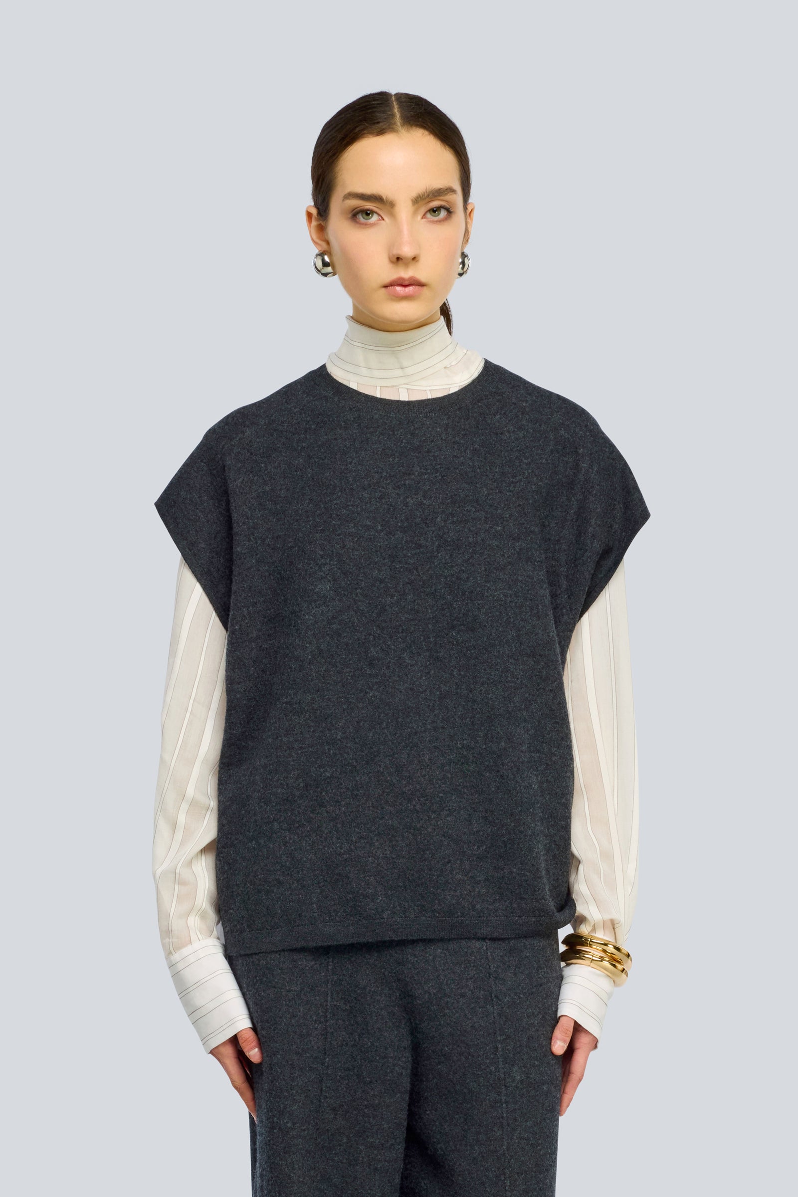Semicouture Beth Maglia Lana Manica Corta