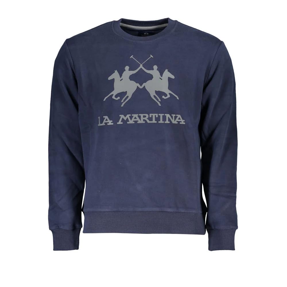 La Martina CCMF01 FP109 Felpa Uomo 4XL Cotone Blu