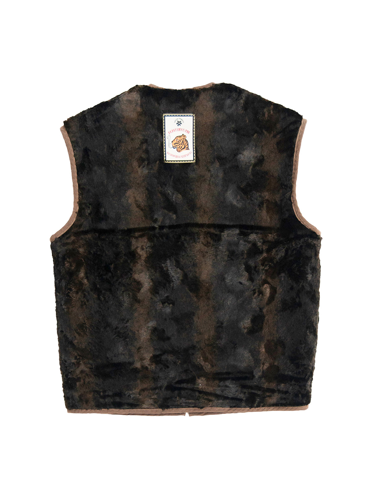 GiglioTigrato Denali gilet reversibile lana marrone